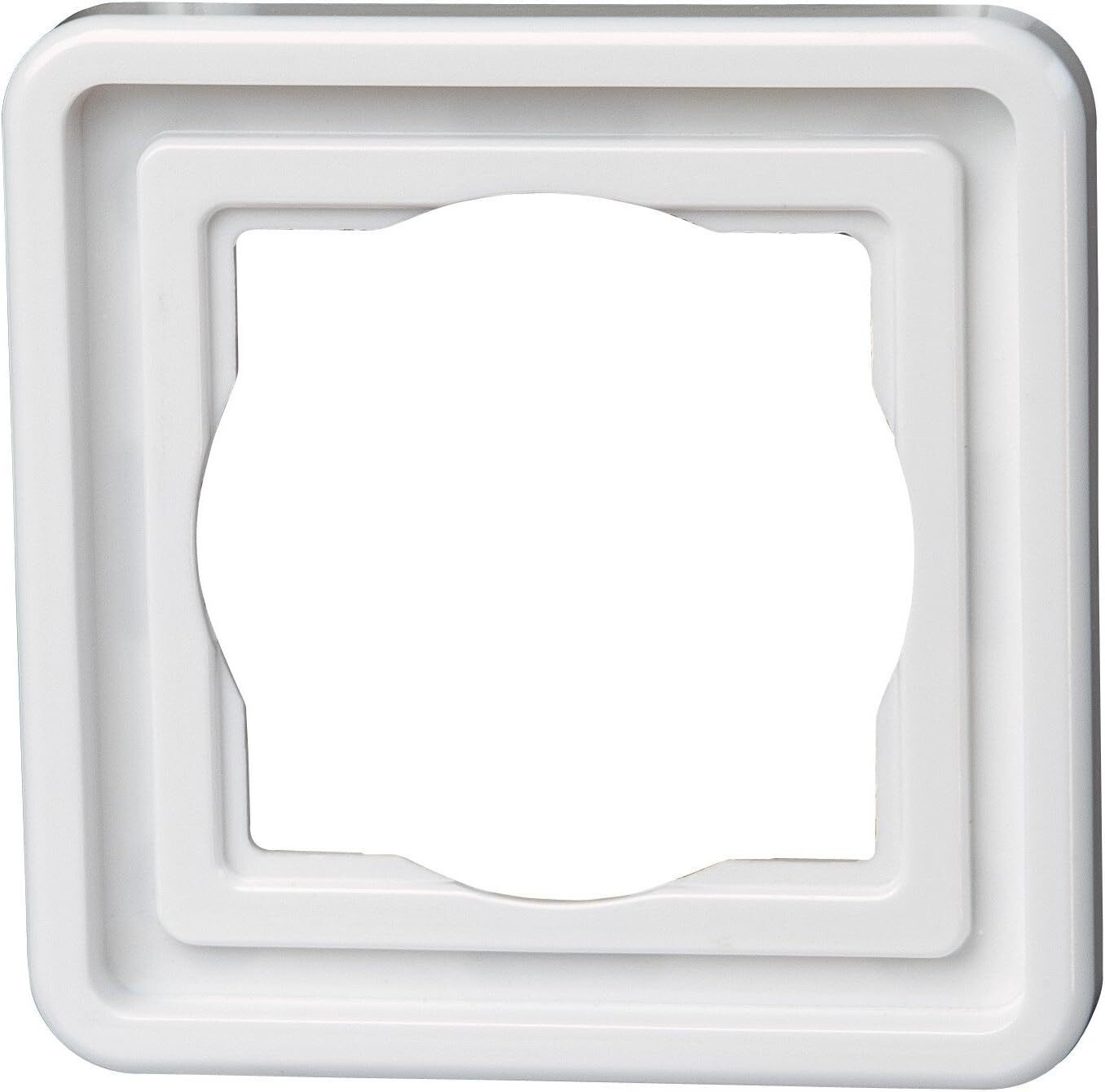 Kopp Schalter Kopp Standard Feuchtraum IP44 UP arktisweiß Schalter Rahmen (C, 1-St), Robustheit
