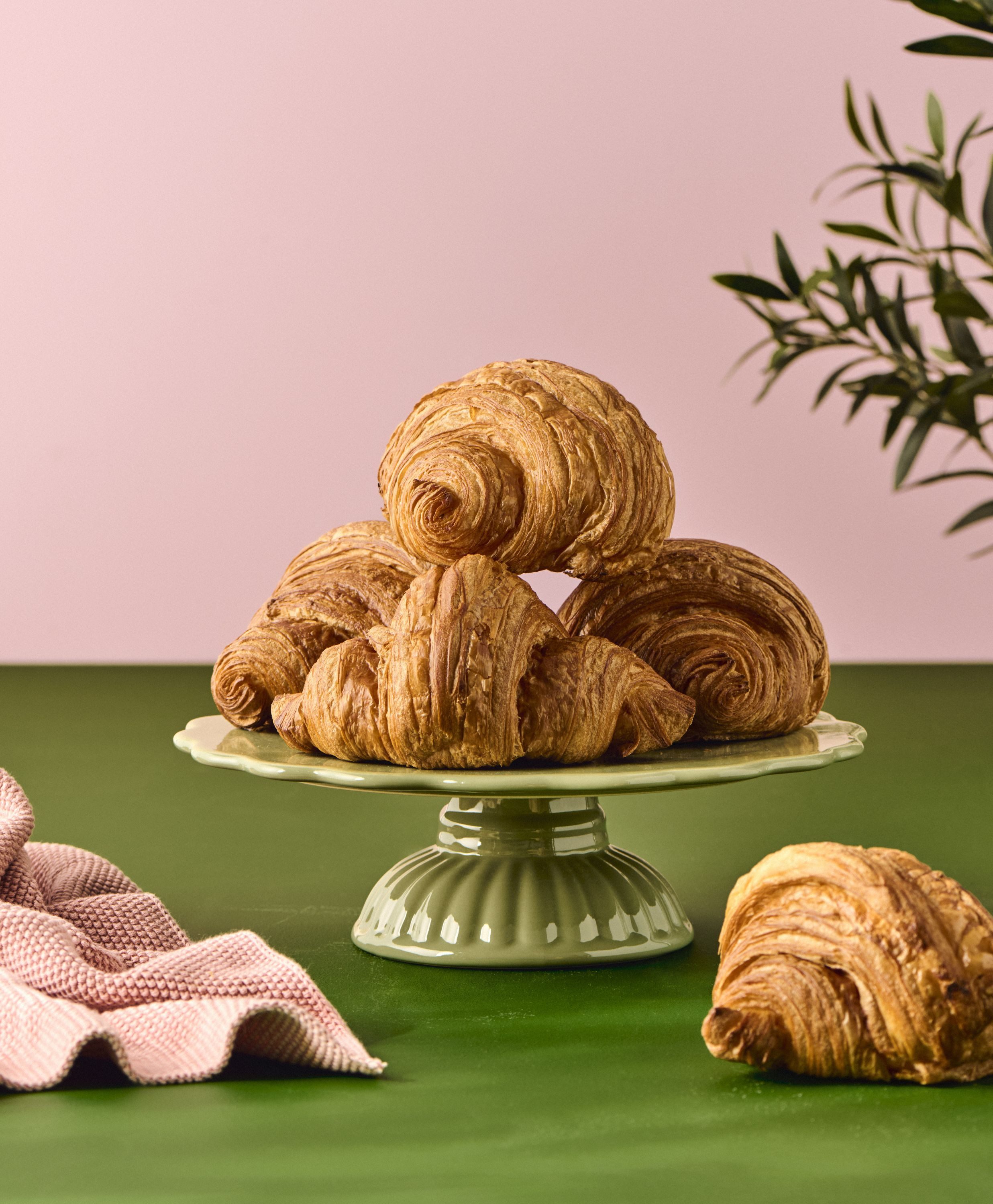 Ib Laursen Tortenplatte Tortenplatte Kuchenplatte Fuß Mynte Keramik Wasabi Grün Ib Laursen, Keramik