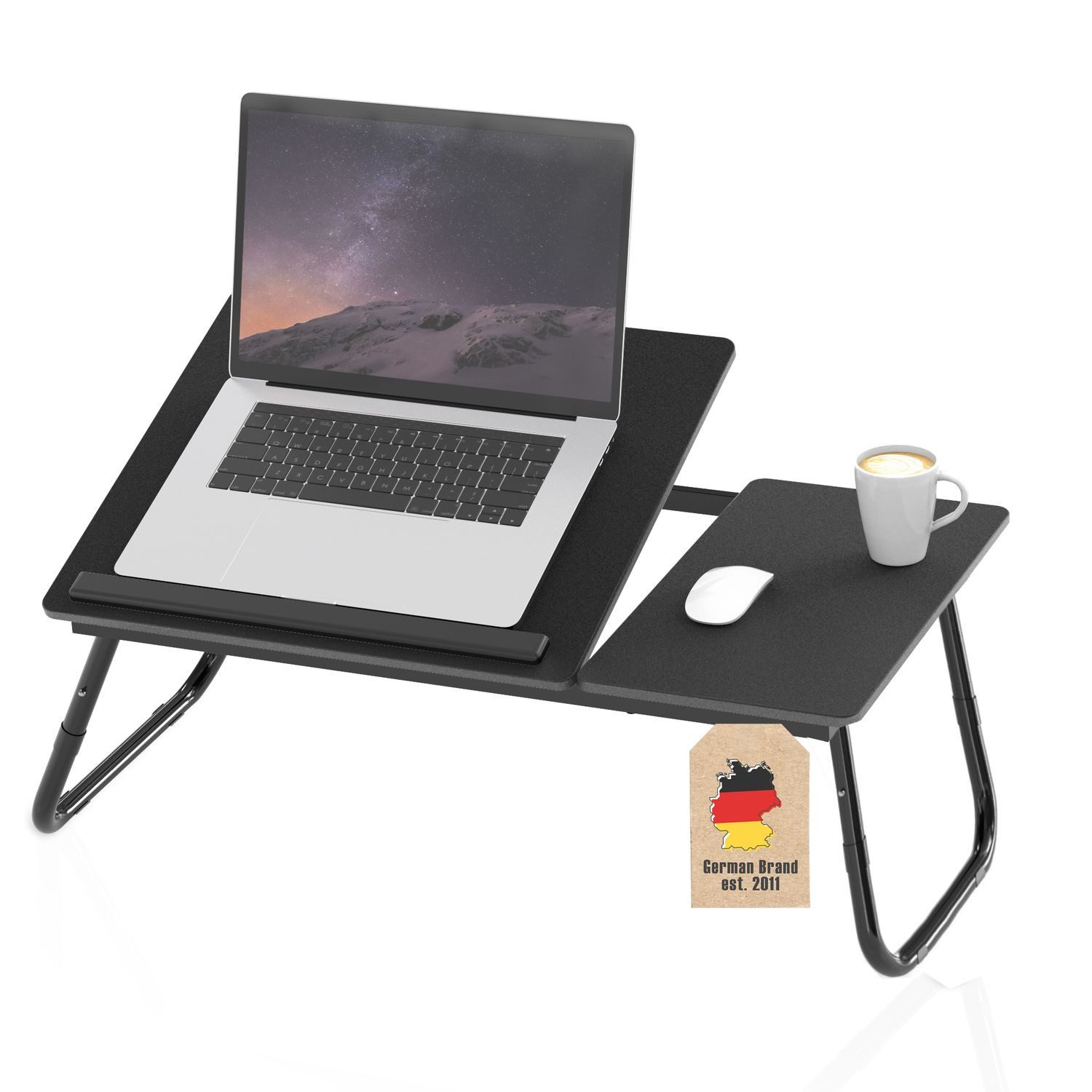 Intirilife Laptoptisch (1-St), Laptoptisch ausklappbar höhenverstellbar Lesetisch Frühstücksbrett