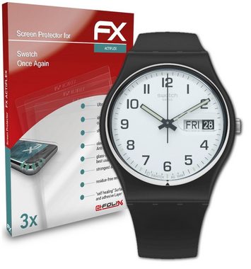 atFoliX Schutzfolie Displayschutzfolie für Swatch Once Again, (3 Folien), Ultraklar und flexibel