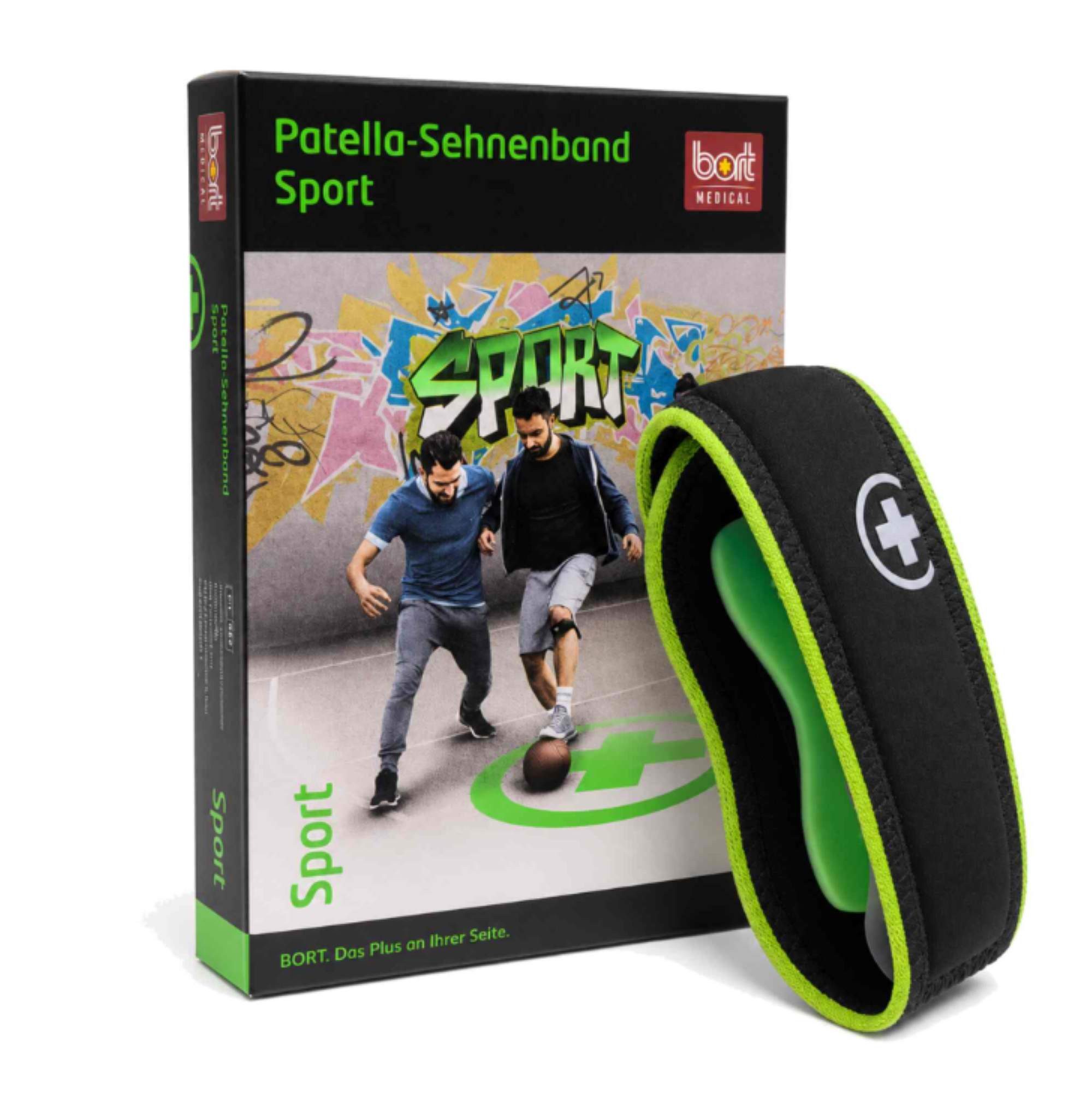 Bort GmbH Kniebandage BORT Patella-Sehnenband SPORT Gr.2 schwarz/grün