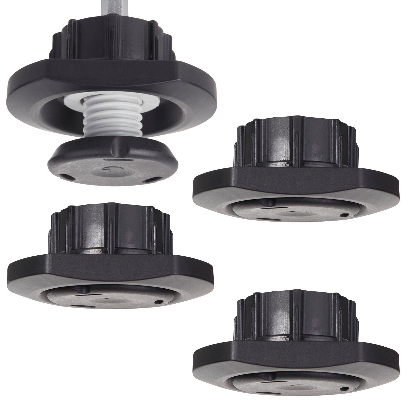 SO-TECH® Möbelfuß Höhenversteller für Ø 30 mm Topfbohrung, Höhenverstellung 10, (Spar-Set, 4-St), Tragkraft 175 kg pro Stück, Hersteller: Italiana Ferramenta