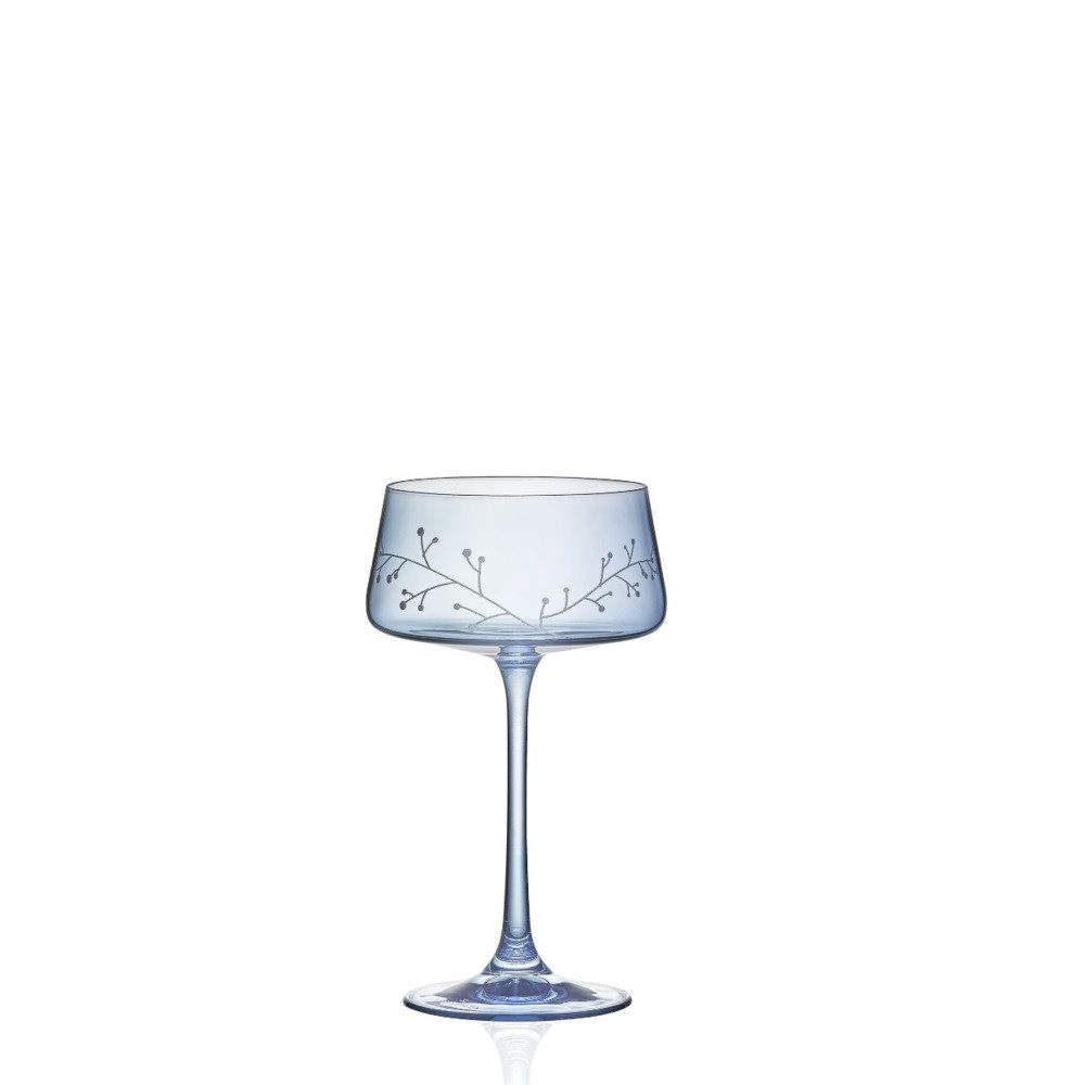 Crystalex Sektglas Sektschale Kristallglas Frozen 2 x 220 ml klar, rosé oder blau, Kristallglas, Kristallglas, Gravur