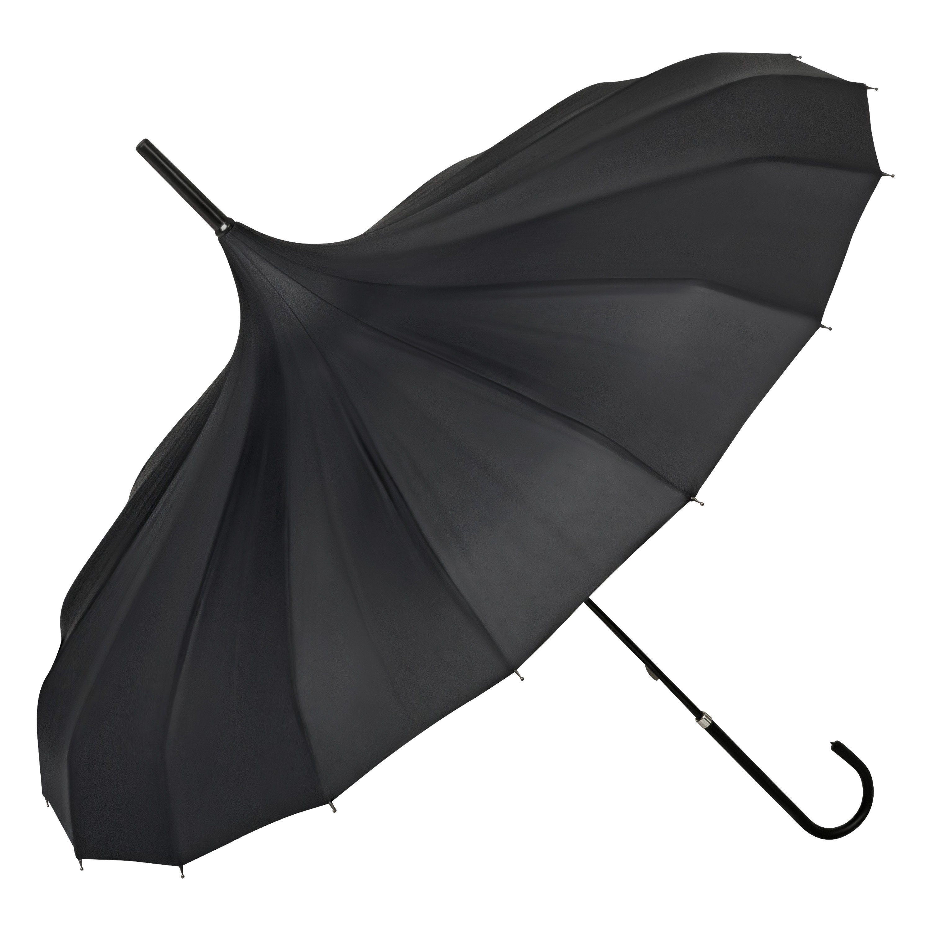 Lilienfeld Pagodenform Fabienne, Pagode Brautschirm schwarz Stockregenschirm von Sonnenschirm Hochzeitsschirm