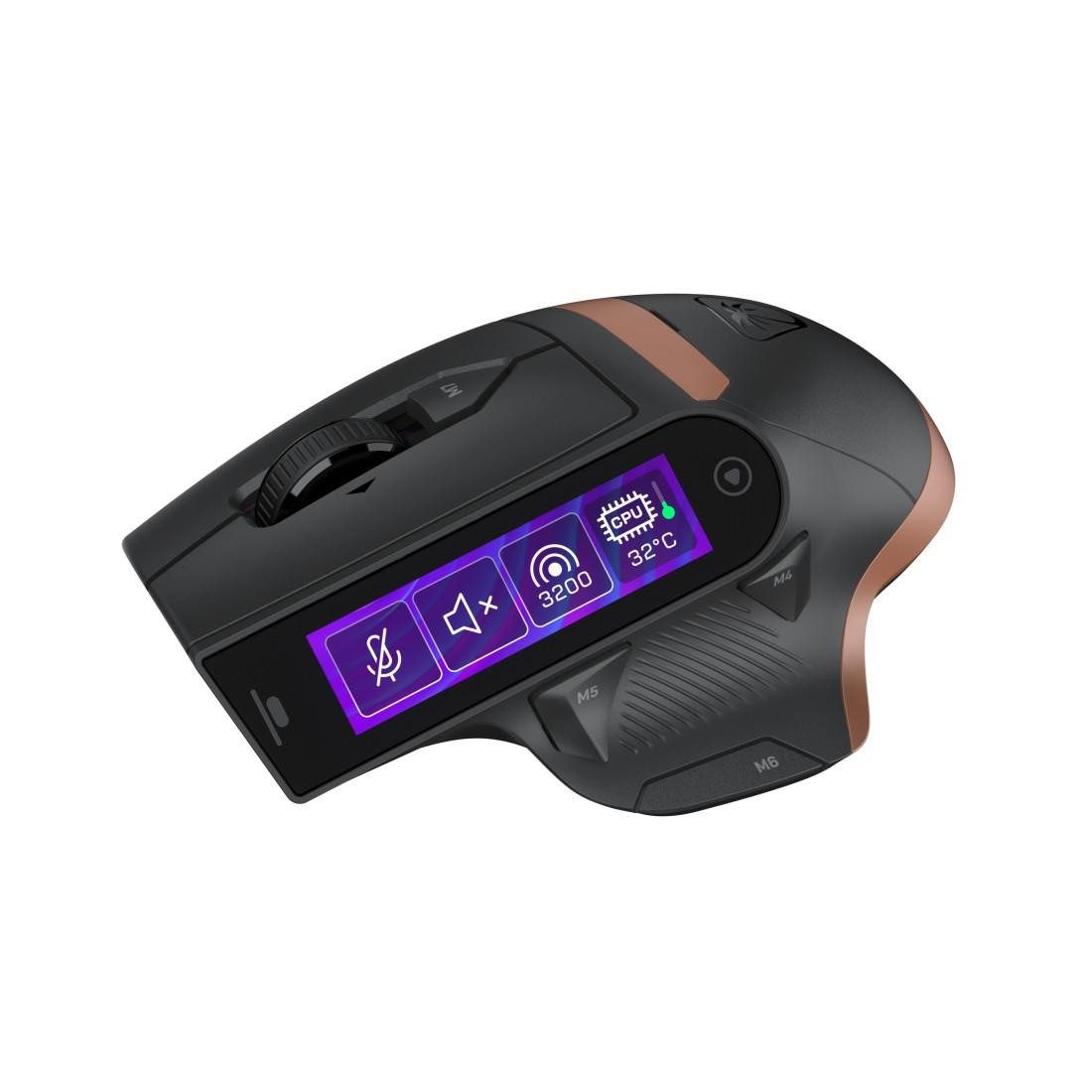 Turtle Beach Kabellose Maus "Command MC7" Gaming-Maus (Bluetooth, 2,25-Zoll-Touchscreen-Display zum Einstellen von DPI, Profilen, Makros)