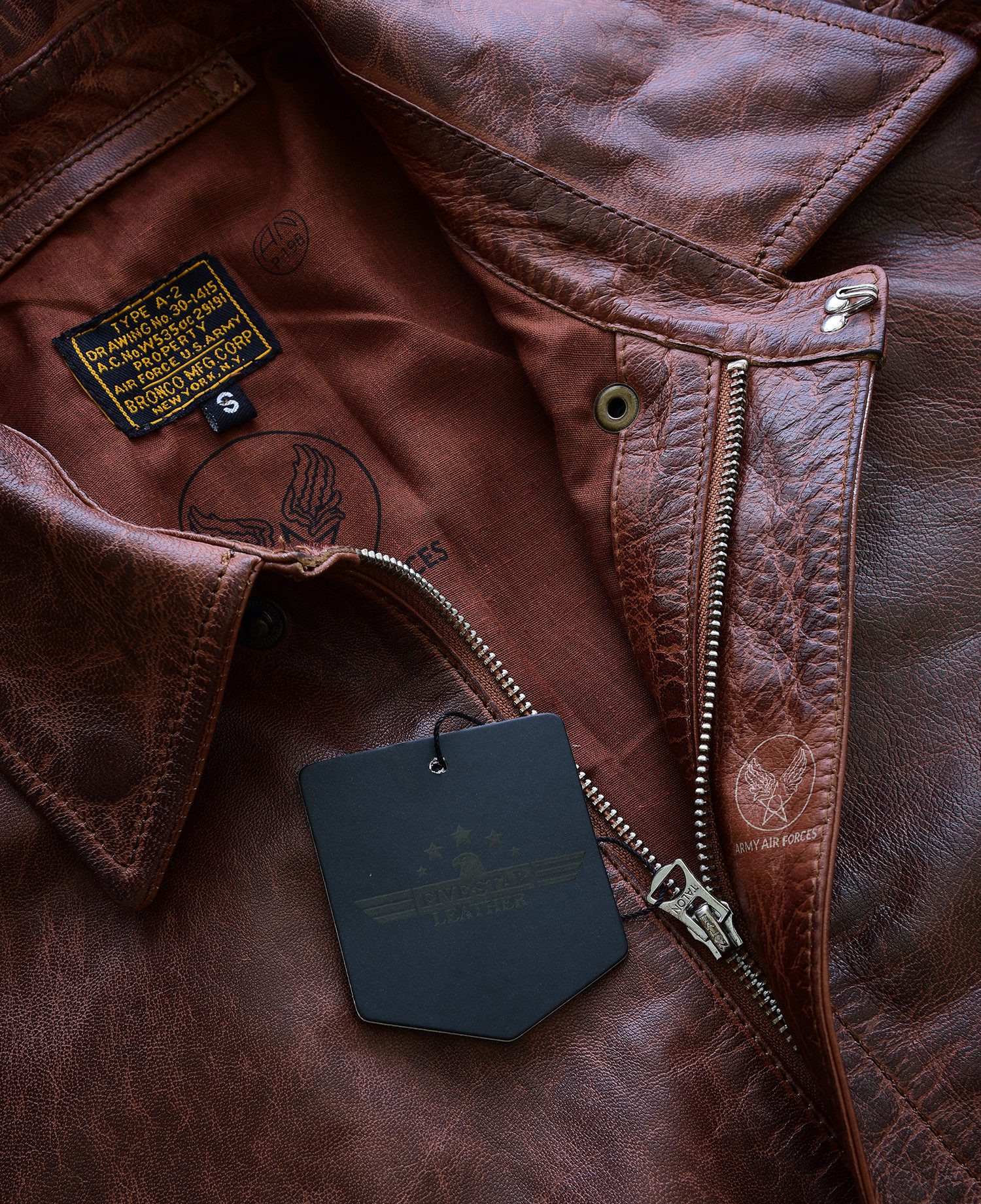 Baallo Lederjacke Herren A-2 Echtleder Fliegerjacke Pilotenjacke Bomberjacke