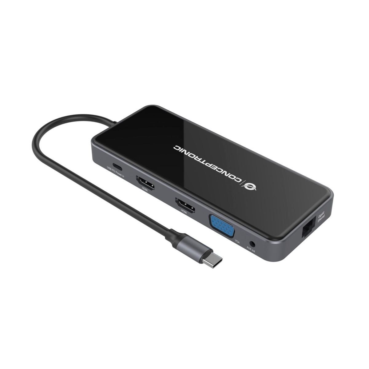 Conceptronic DONN15G 12-in-1 USB 3.2 Netzwerk-Switch