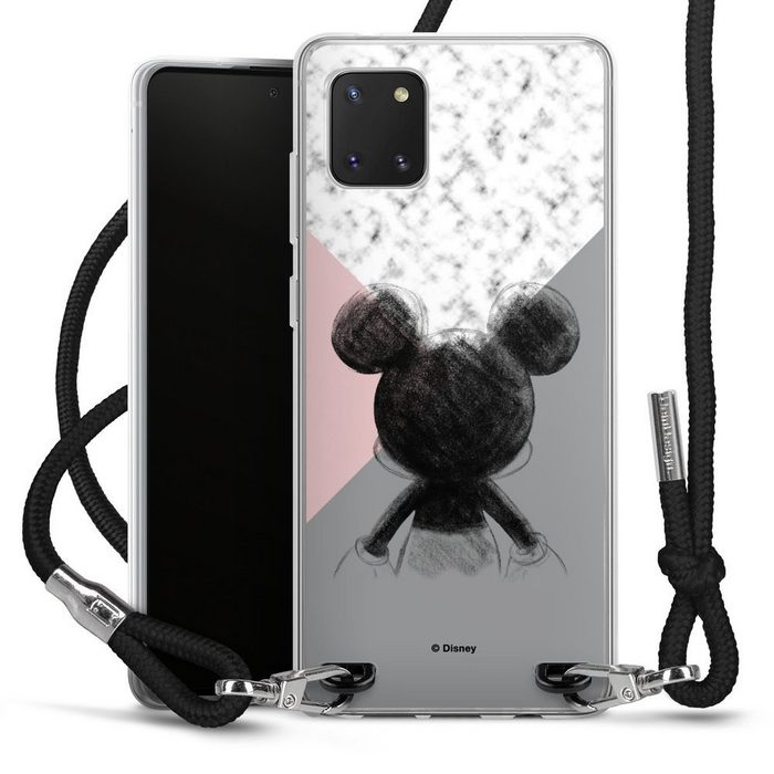 DeinDesign Handyhülle Disney Marmor Mickey Mouse Mickey Mouse Scribble Samsung Galaxy Note 10 lite Handykette Hülle mit Band Cover mit Kette