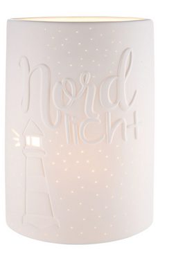GILDE Tischleuchte GILDE Lampe Nordlicht - weiß - H. 10,5cm x B. 18cm