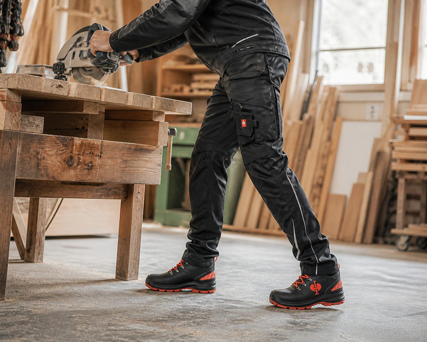 Engelbert Strauss Arbeitshose Strauss Bundhose e.s.motion strapazierfähige Hose mit Stretchbund Elastikbund