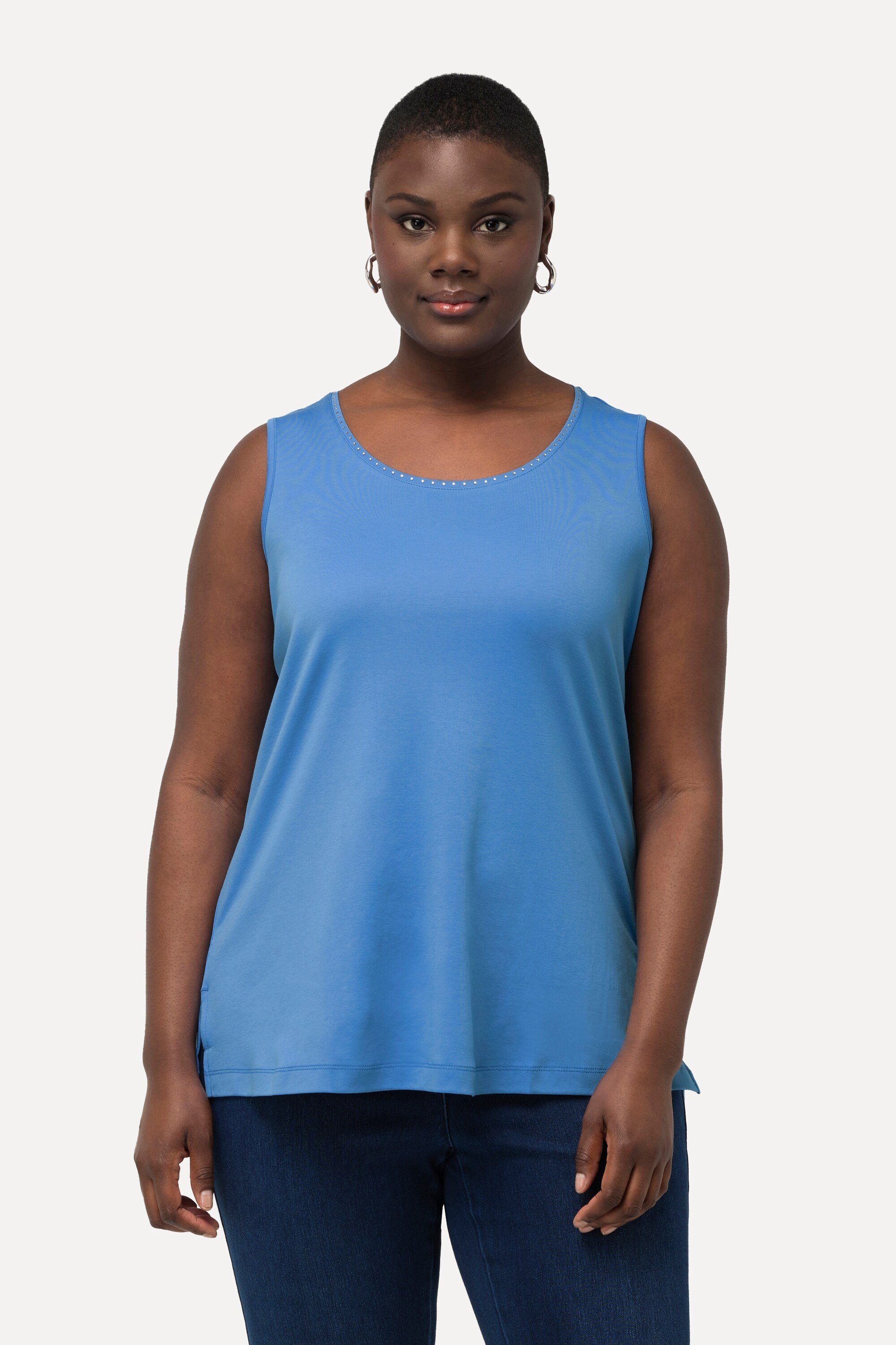 Ulla Popken Longtop Pima Cotton-Top A-Linie günstig online kaufen