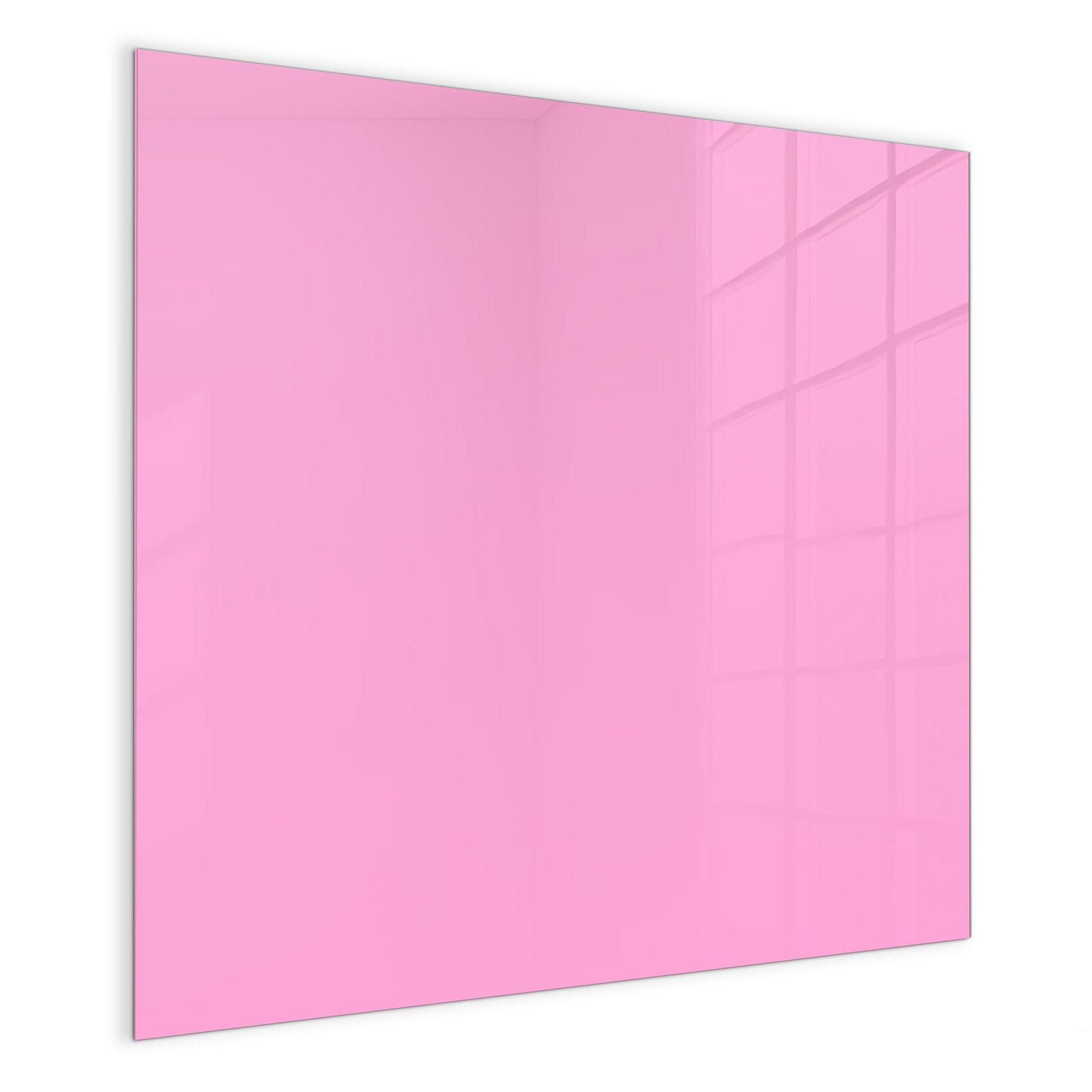 Primedeco Magnettafel Glas Rosa Hintergrund Pinnwand Whiteboard beschreibbar, (Inklusive Stift, Magnete und Montagematerial, 1-tlg., 9 verschiedene Größen), Magnetisch und Beschreibbar