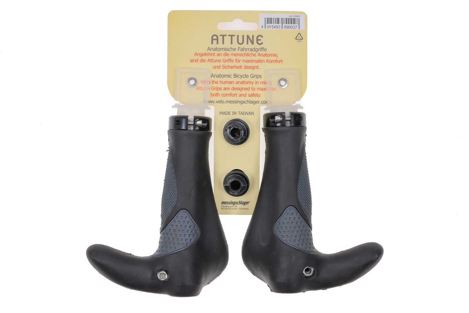 Velo Fahrradlenkergriff Fahrrad Lenker Griffe mit Bar Ends VELO Komfort (1-St)