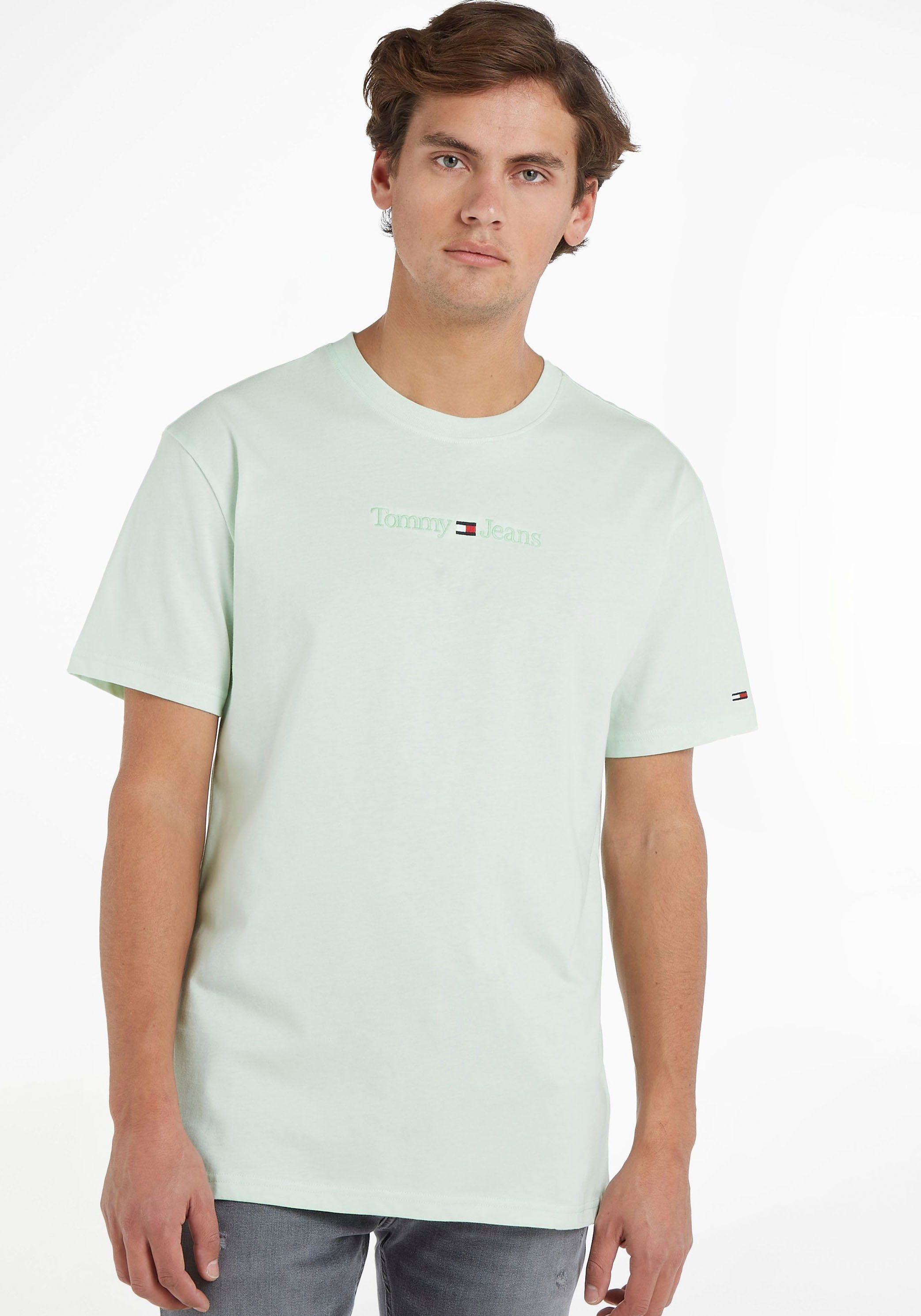 SMALL Tommy Jeans TJM TEE T-Shirt CLSC Minty TEXT