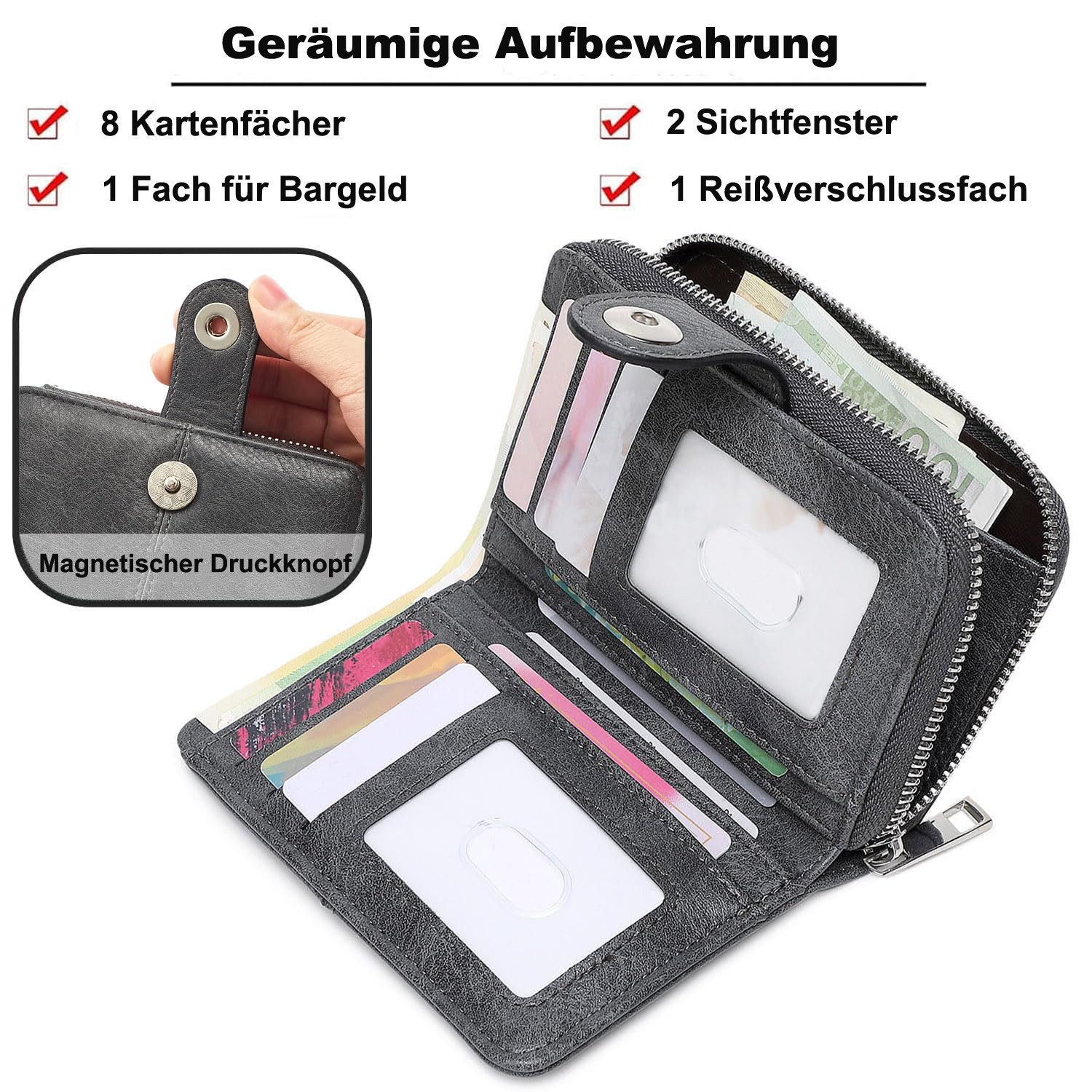 Coonoor Geldbörse Damen Geldbörse mit RFID-Schutz günstig online kaufen