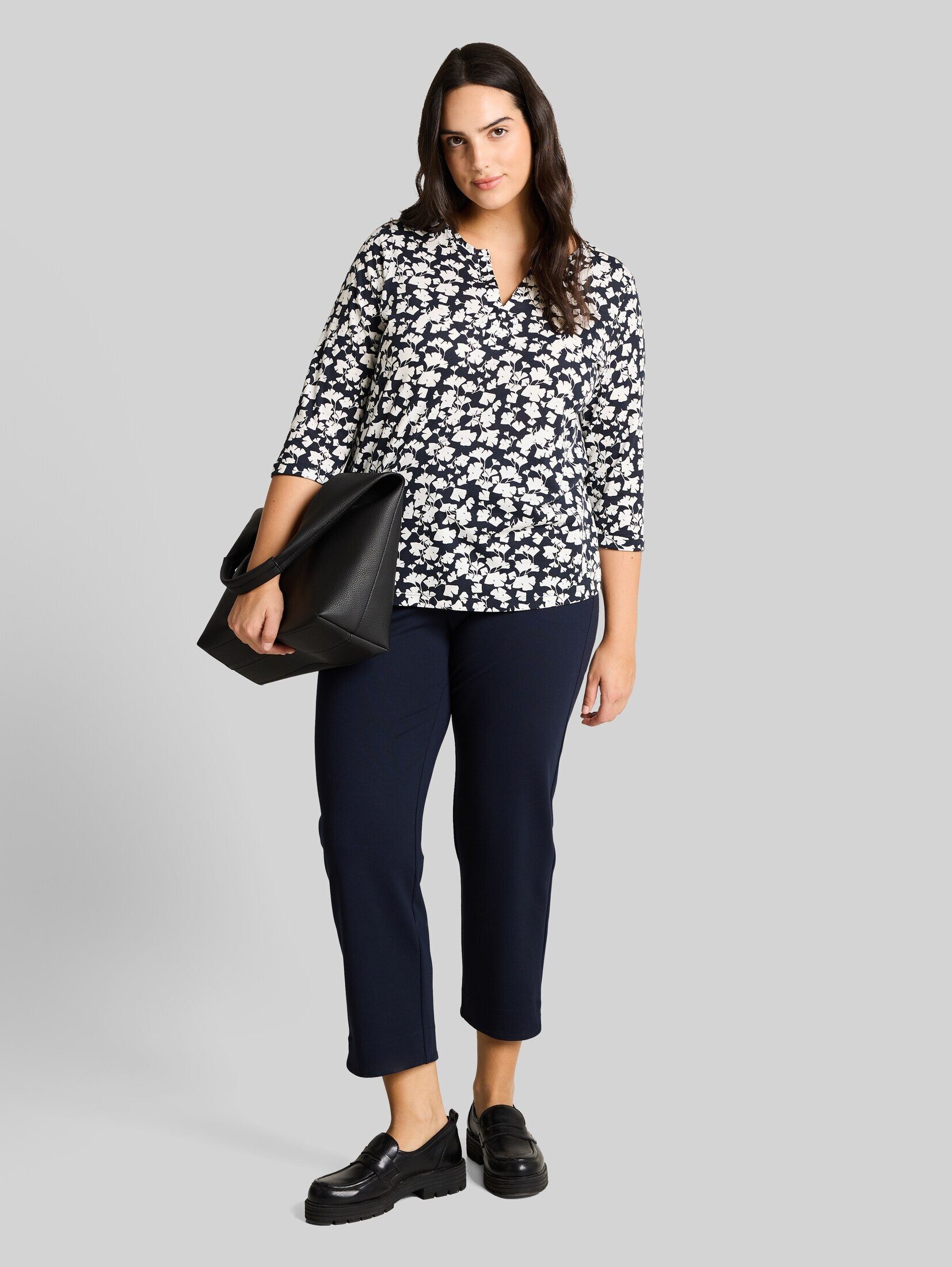 TOM TAILOR PLUS 3/4-Arm-Shirt T-Shirt Plus Size - Langarmshirt mit Muster – Bild 5 von 5