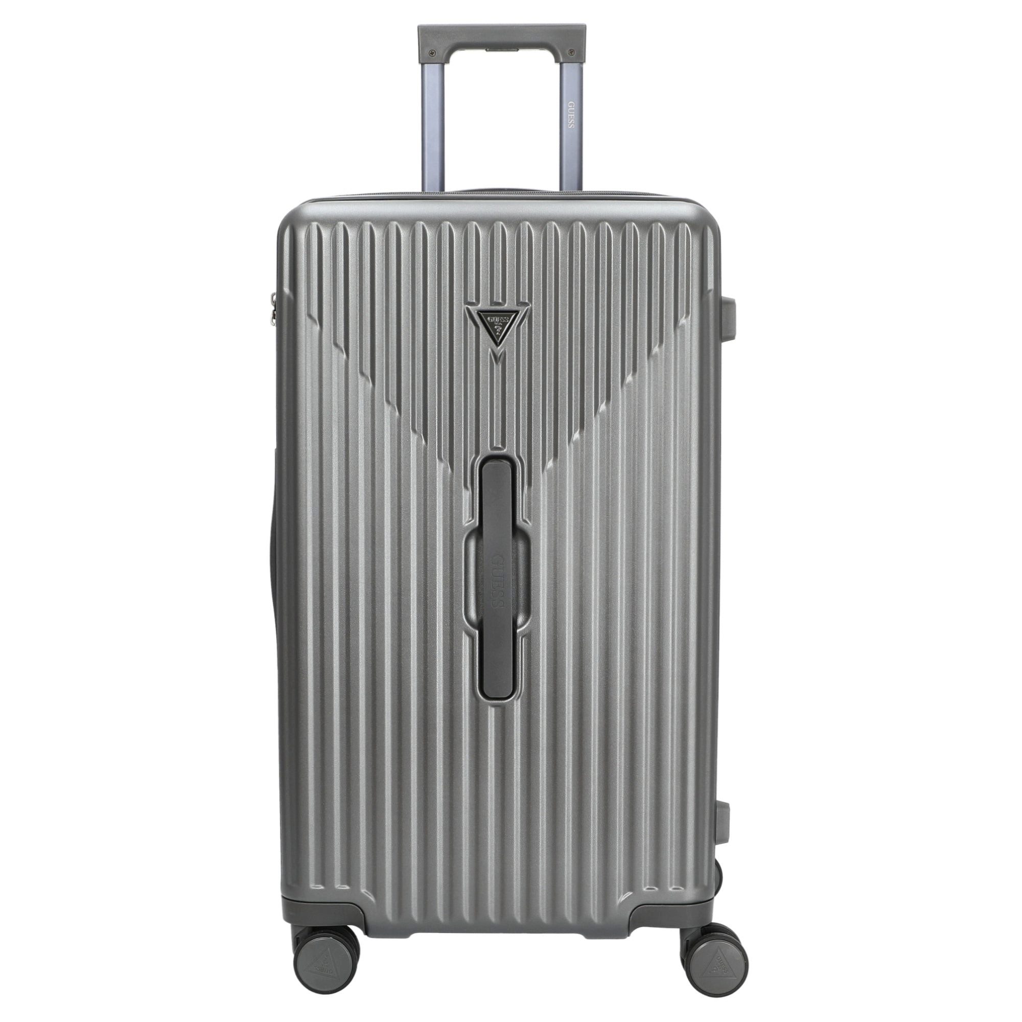 Guess Koffer Olbia Shell Trunk - 4-Rollen-Trolley 73 cm (gunmetal), 4 Rollen Rollen