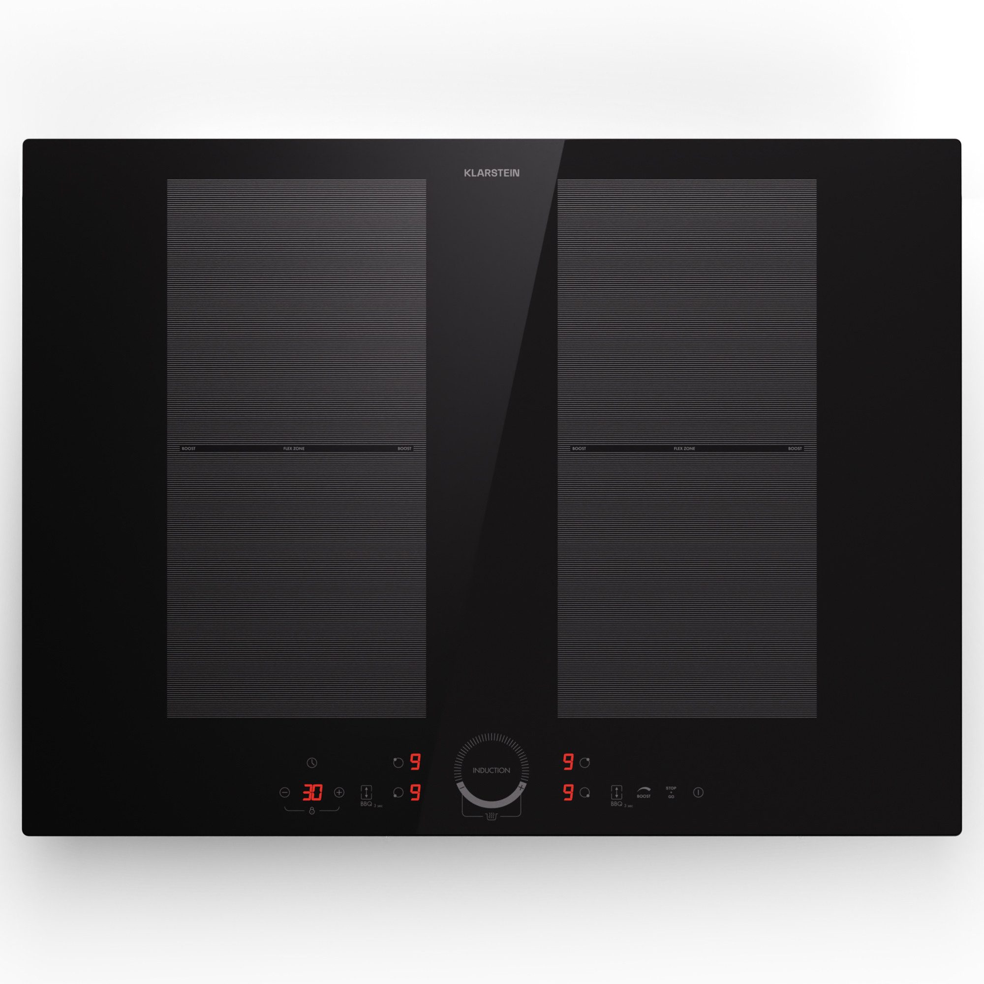 Klarstein Induktions-Kochfeld CP4-Delica-70BK-Flex CP4-Delica-70BK-Flex, Kochfelder Induktion Hob Flex 4 Zonen 7000 W