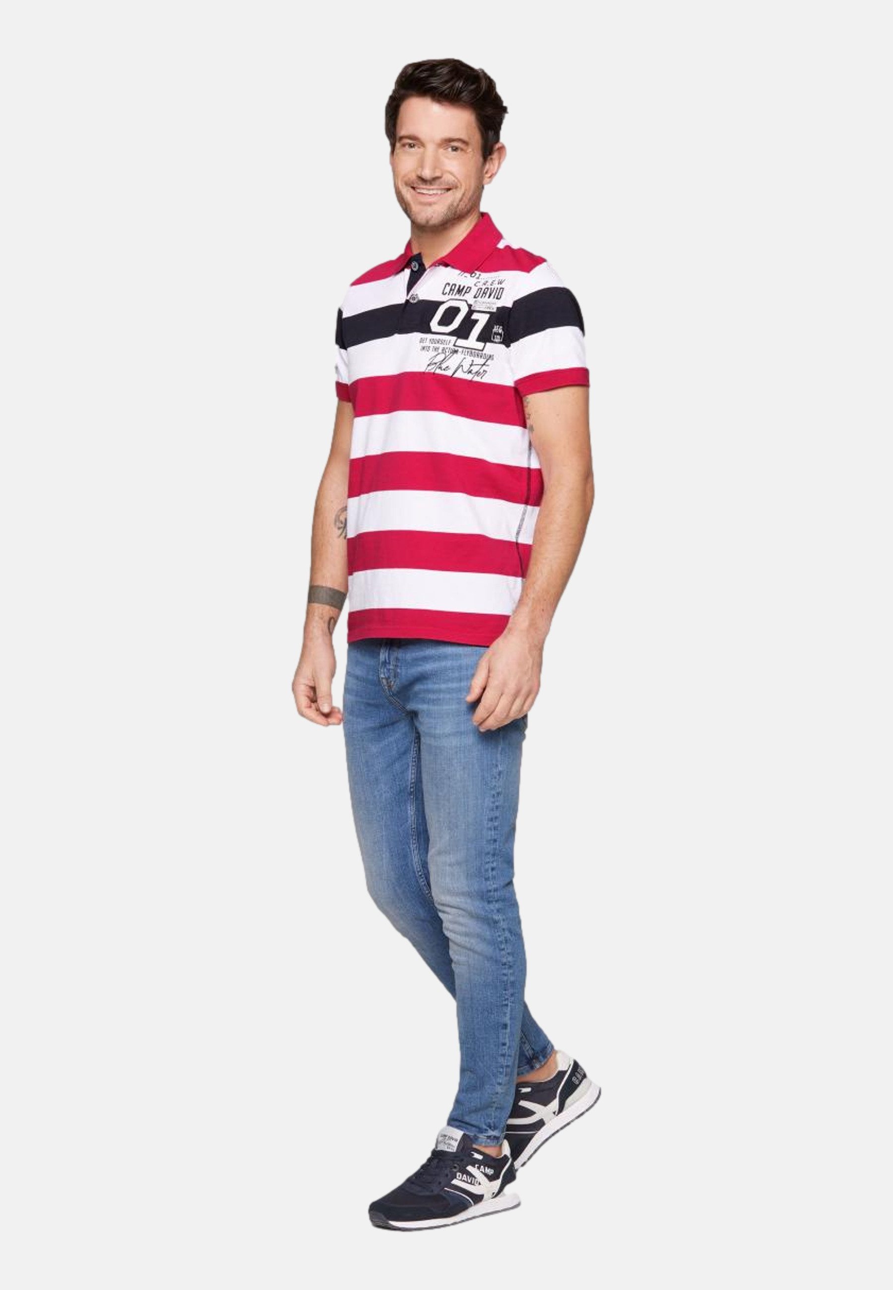 CAMP DAVID Poloshirt Poloshirt Kurzarmshirt (1-tlg., günstig online kaufen