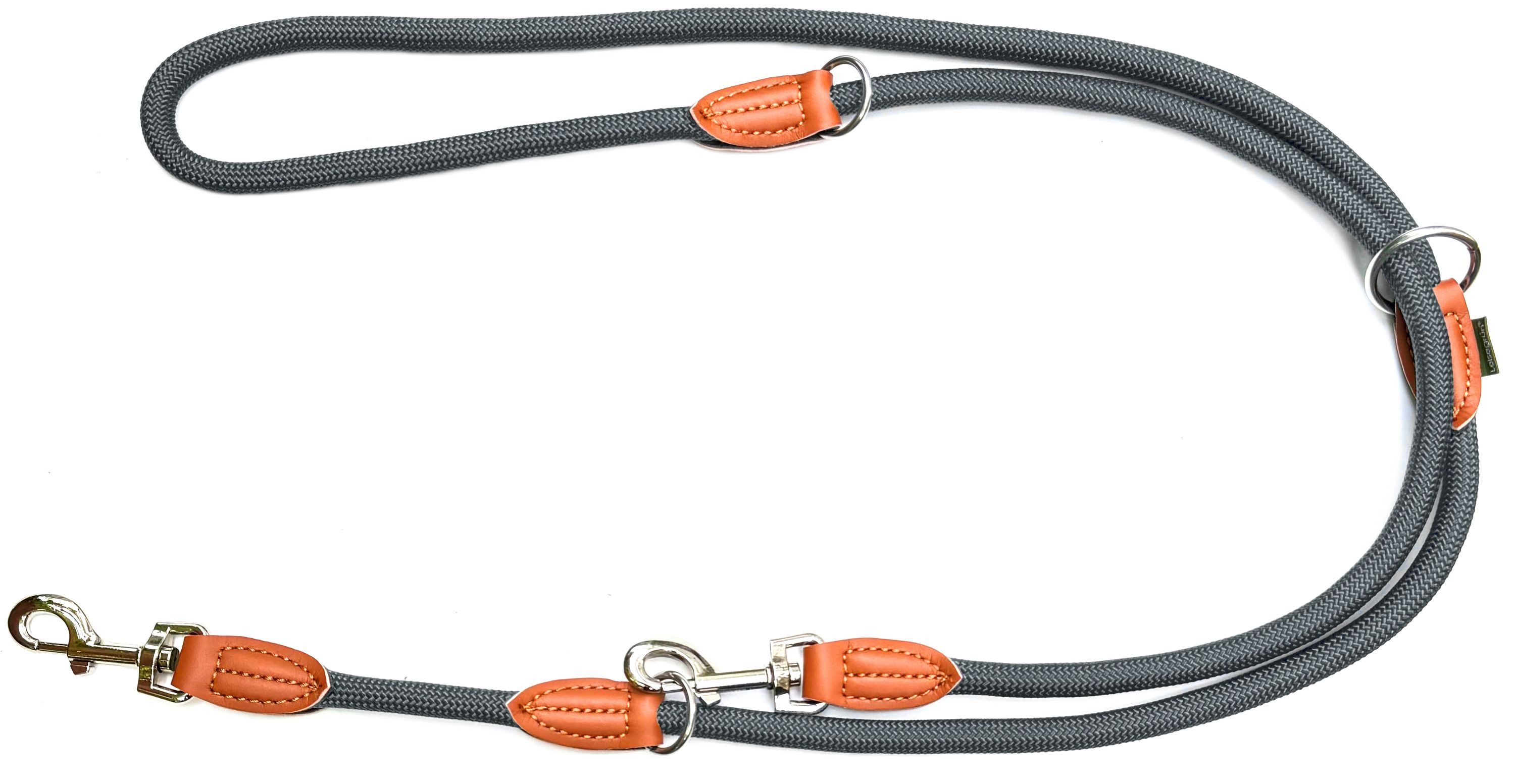 Leisegrün Hundeleine Hundeleine für große Hunde, nur 260g leicht, Hundeleine 2m - Grau, Nylon