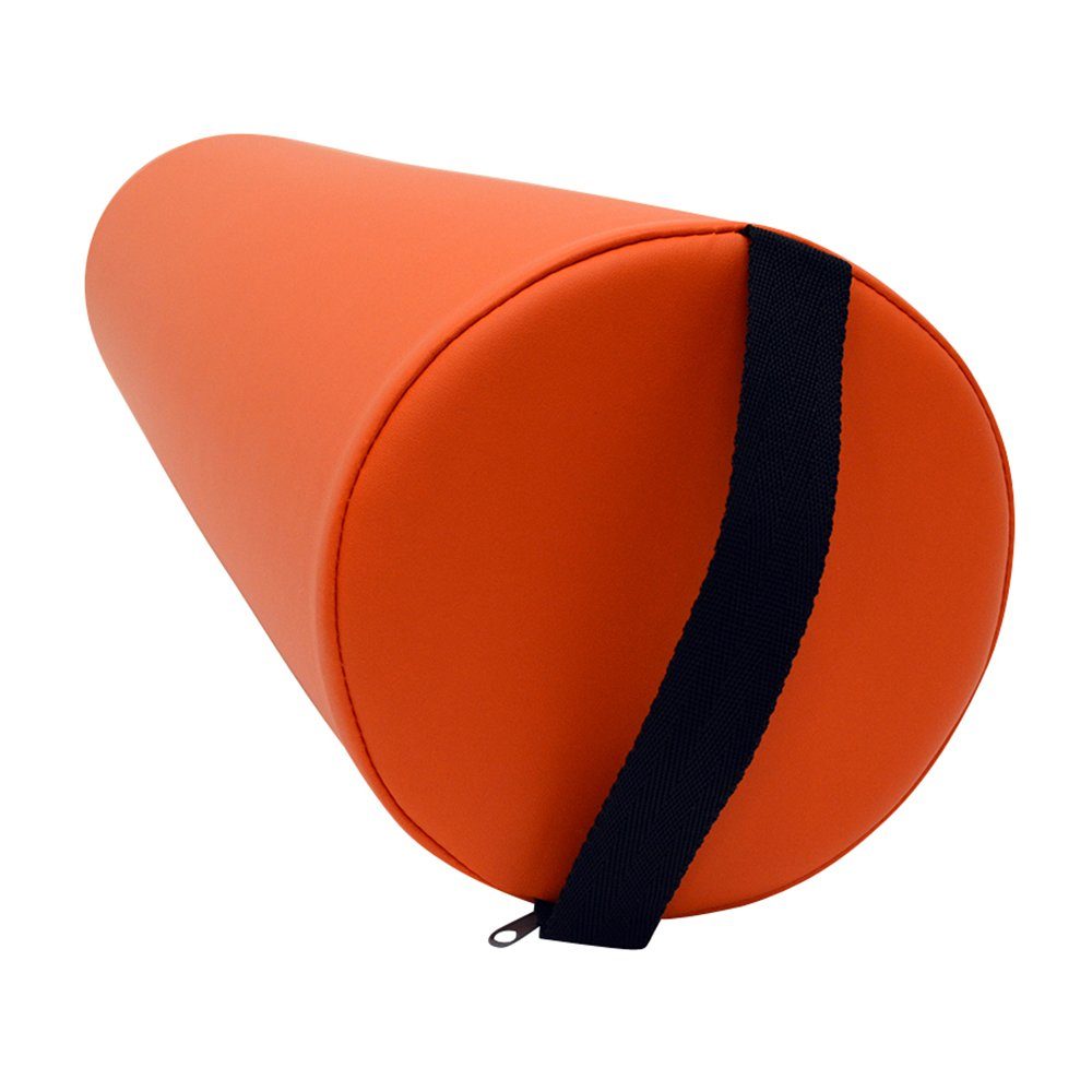 ölabweisender Lagerungsrolle, (Set, Orange Kunstlederbezug "Super-Soft", 2-tlg), - Massagerolle Vollrolle Reißverschluss inkl. Duke-Handel