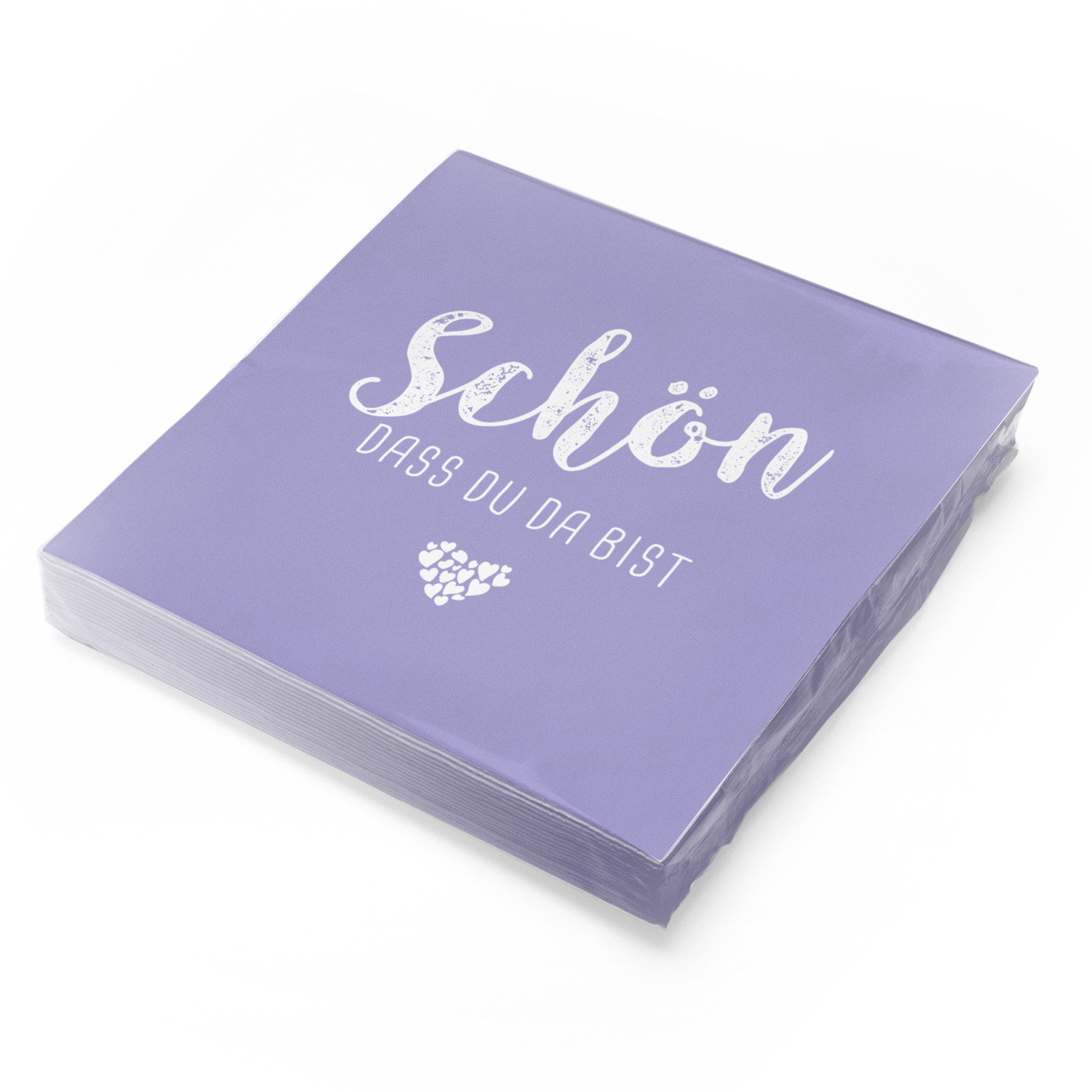 itenga Papierserviette itenga 20x Serviette Schön dass du da bist - LILA / FLIEDER -
