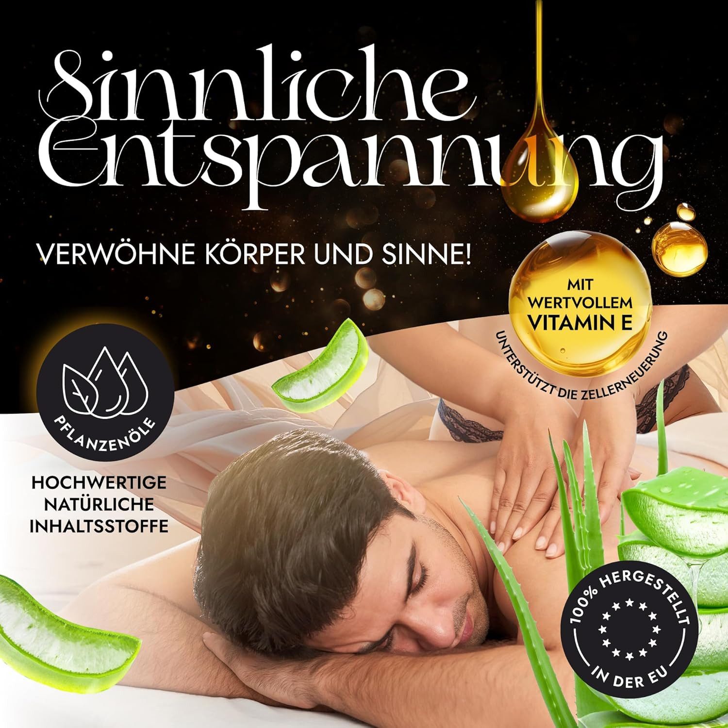Loovara Massageöl Premium Linie 150ml, pflegend, auf Basis natürlicher Rohstoffe
