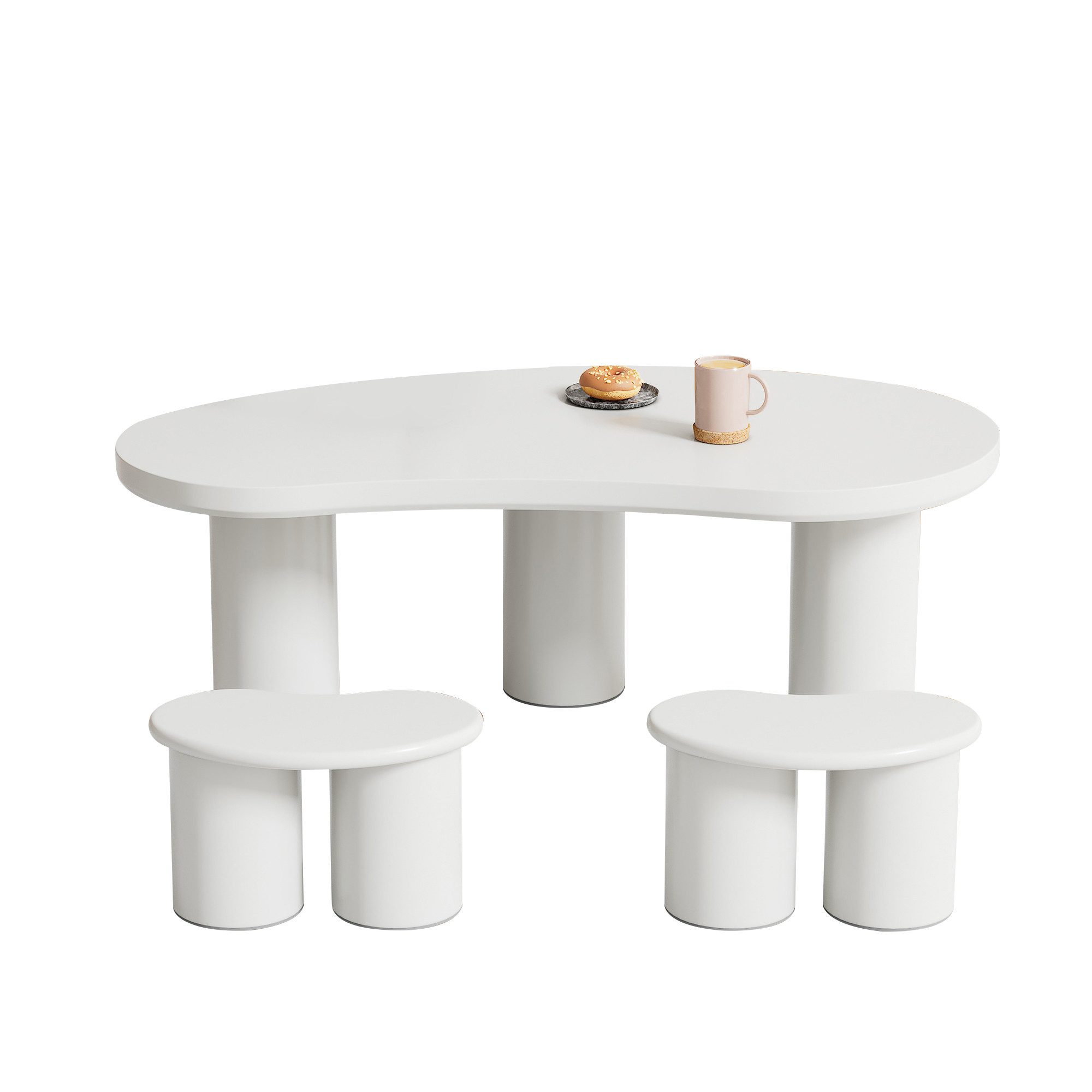 MODFU Couchtisch Beistelltisch Scandi (Wohnzimmertisch, 3-St., günstig online kaufen