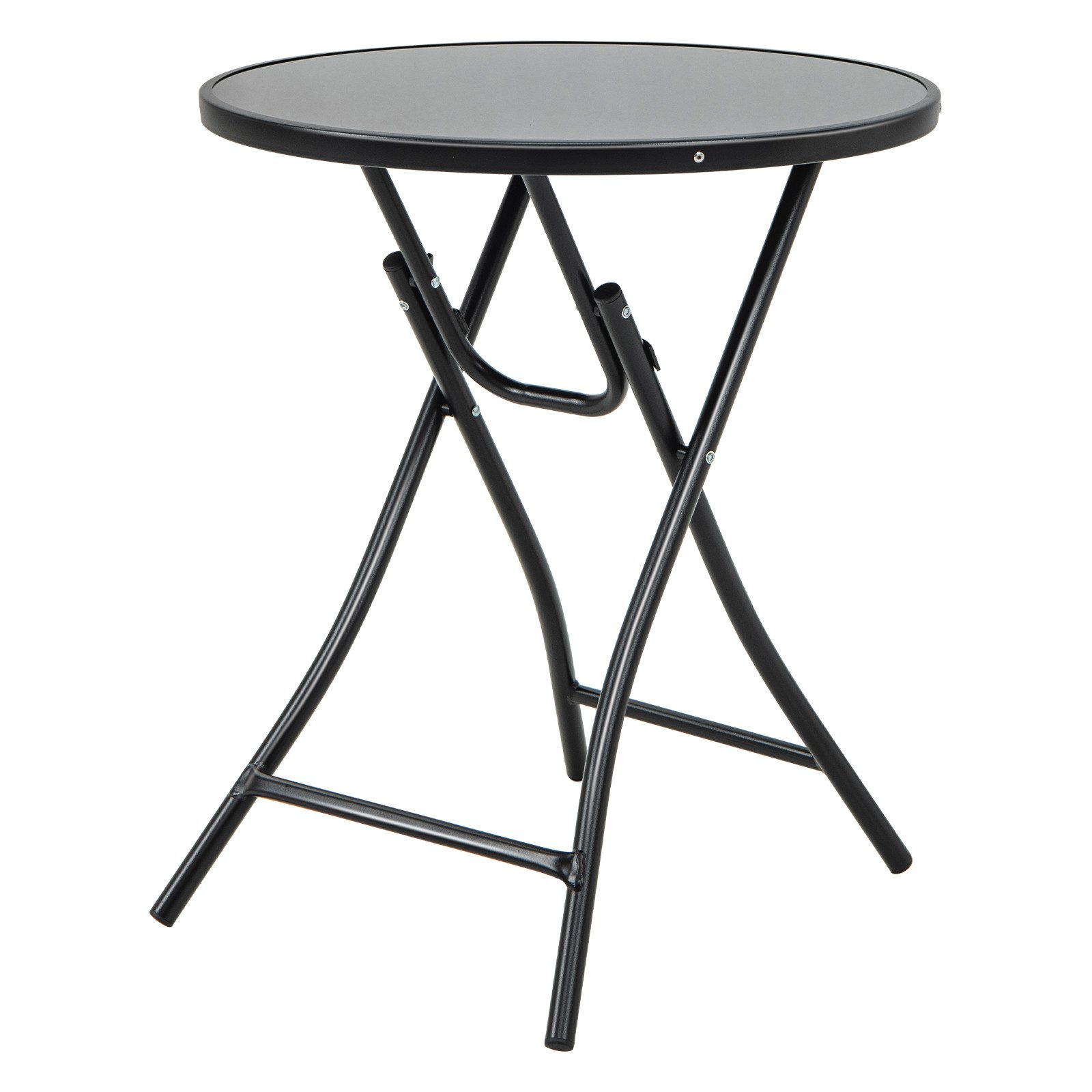 COSTWAY Gartentisch, klappbar, mit X-förmige Metallrahmen
