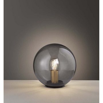etc-shop LED Tischleuchte, Tischleuchte Nachttischlampe Beistellleuchte Rauchglas Wohnzimmerlampe