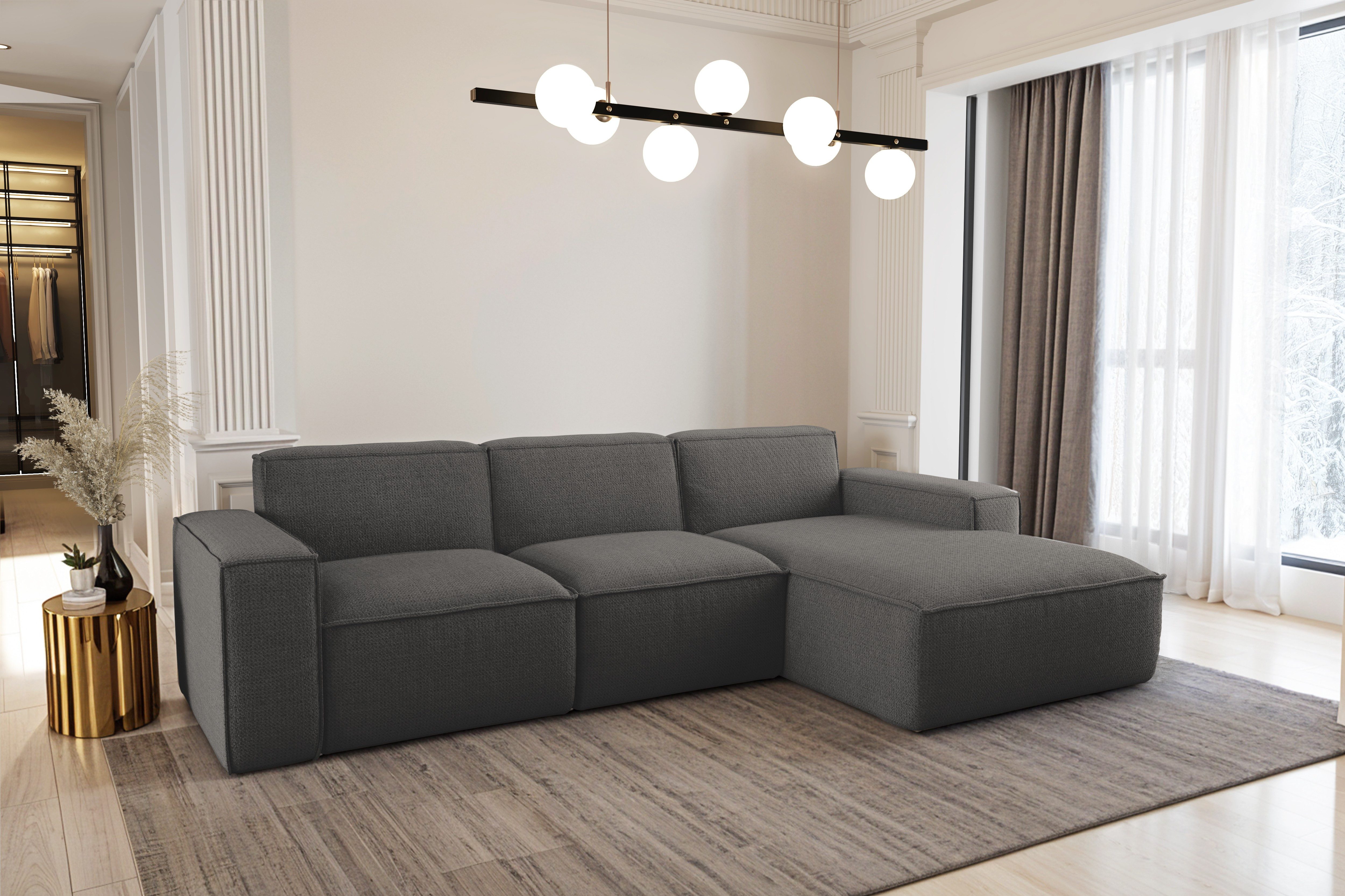 Kaiser Möbel Ecksofa Eckcouch SIENA L-Form, Stoff Poso/Salvador/Maloy/Artic günstig online kaufen