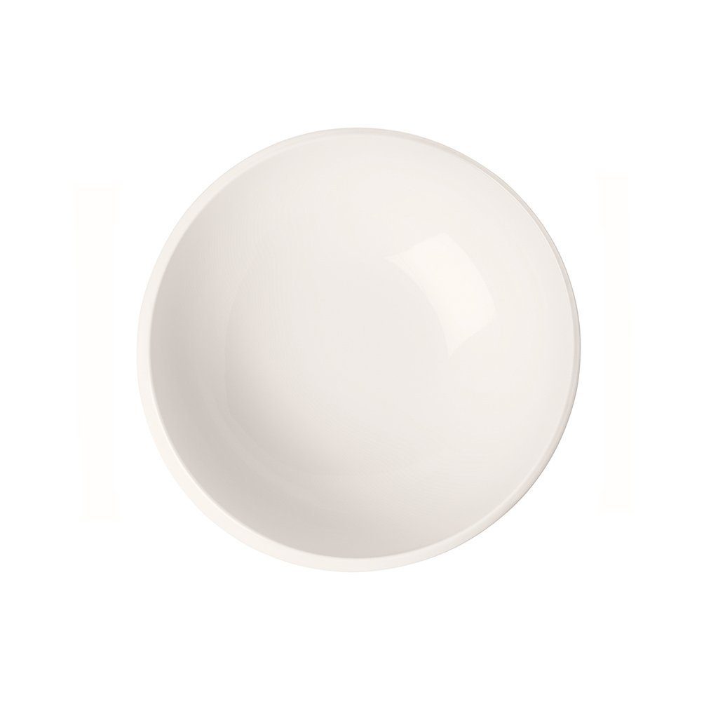 Villeroy & Boch Salatschüssel NewMoon mittelgroße Schüssel, 2,2 l, weiß, Porzellan, (1-tlg), Premium Porcelain, mikrow.- & spülm.sicher, Made in Germany