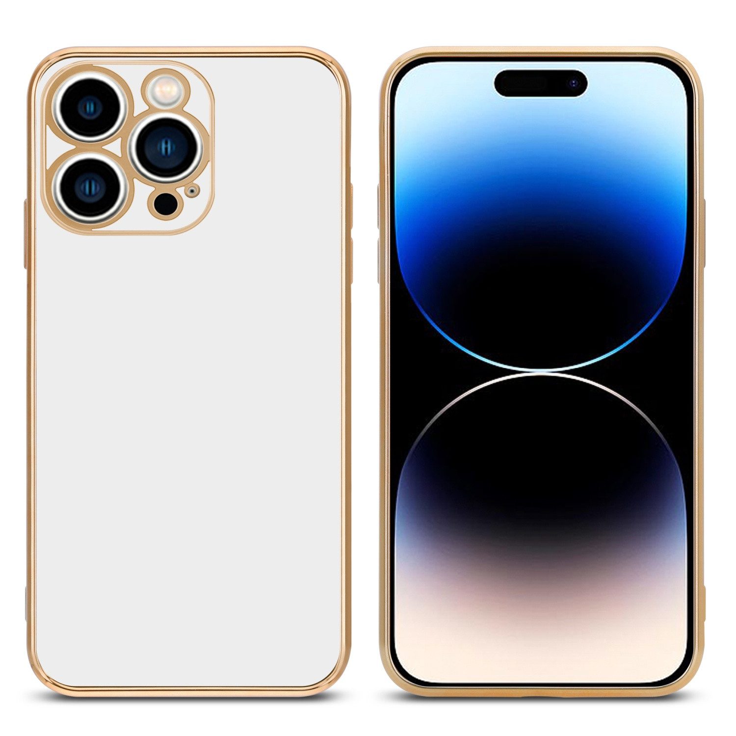 Cadorabo Handyhülle für iPhone 14 PRO MAX Hülle Apple iPhone 14 PRO MAX, Schutzhülle - TPU Silikon Hülle - mit Kameraschutz