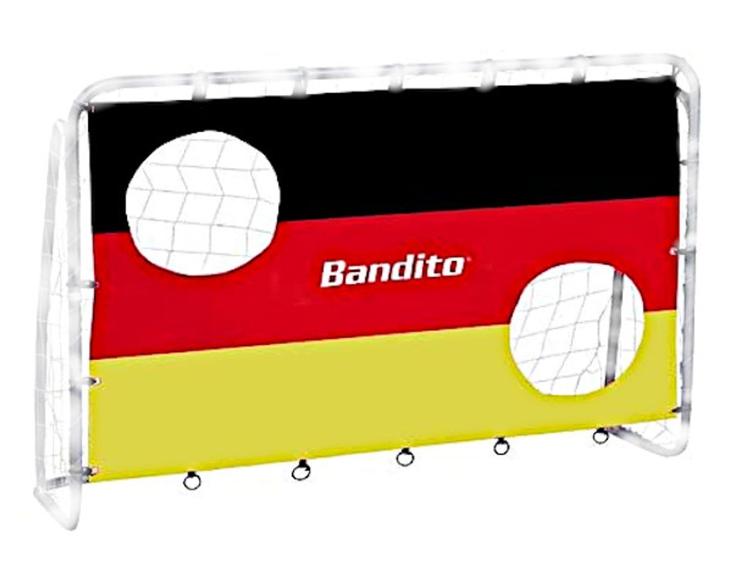 mit Deutschland Fußballtor 2 BURI Schusslöchern Torwand Bandito 198x130cm