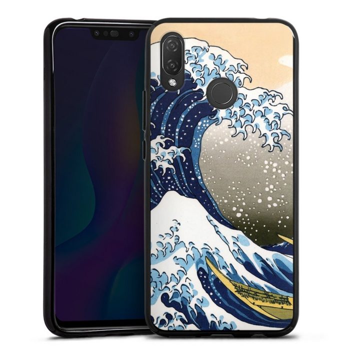 DeinDesign Handyhülle Katsushika Hokusai Die große Welle vor Kanagawa Kunst Huawei P Smart Plus Silikon Hülle Bumper Case Handy Schutzhülle