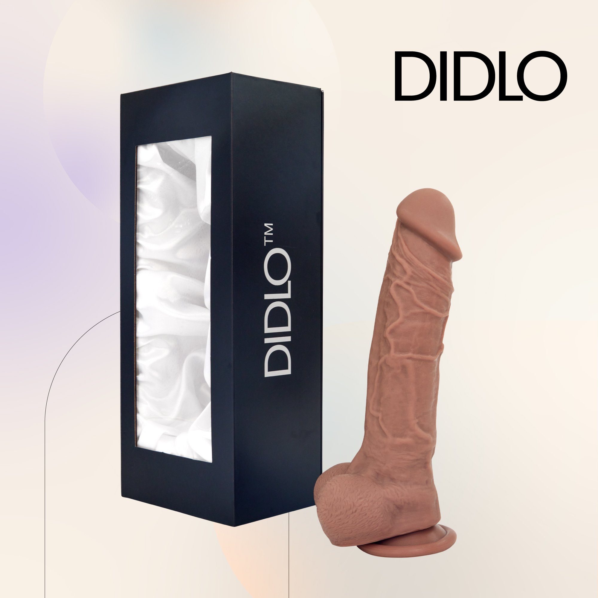 DIDLO Dildo, XXL realistisch - 24 cm I Monsterdildo I Dildo für Frauen mit Saugnapf braun