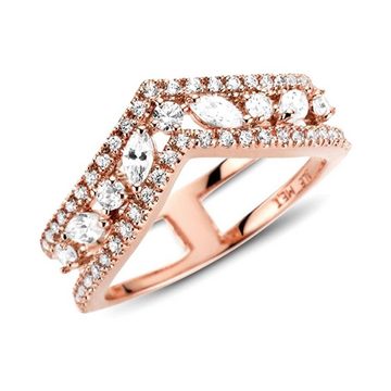 Pandora Fingerring Wishbone Ring für Damen, PANDORA ROSE