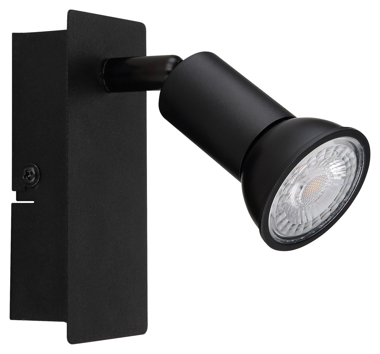 GLOBO LIGHTING Wandleuchte DREW, Schwarz, Metall, B 6 cm x H 12 cm, 1-flammig, ohne Leuchtmittel