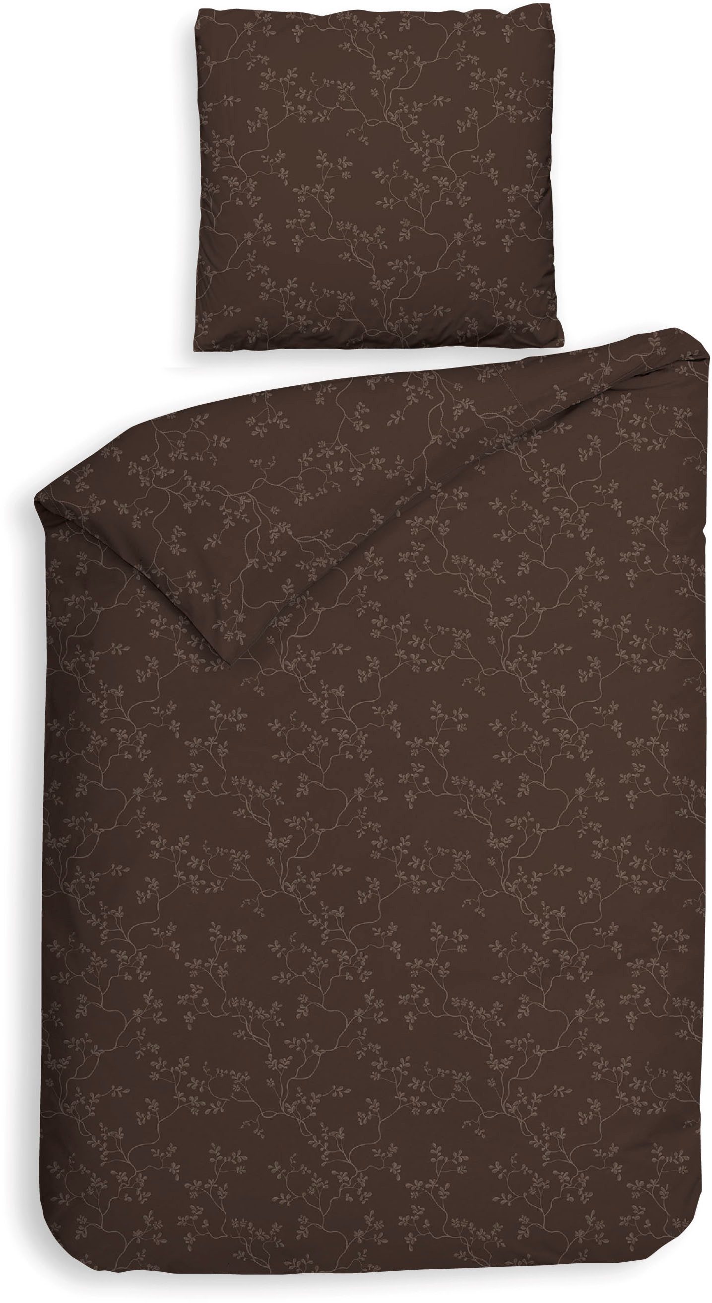 Heckett and Lane Bettwäsche Alloro, Flanell, 2 teilig, Blumen Muster, 100% Baumwolle, Bettwäsche ab 135x200 cm.