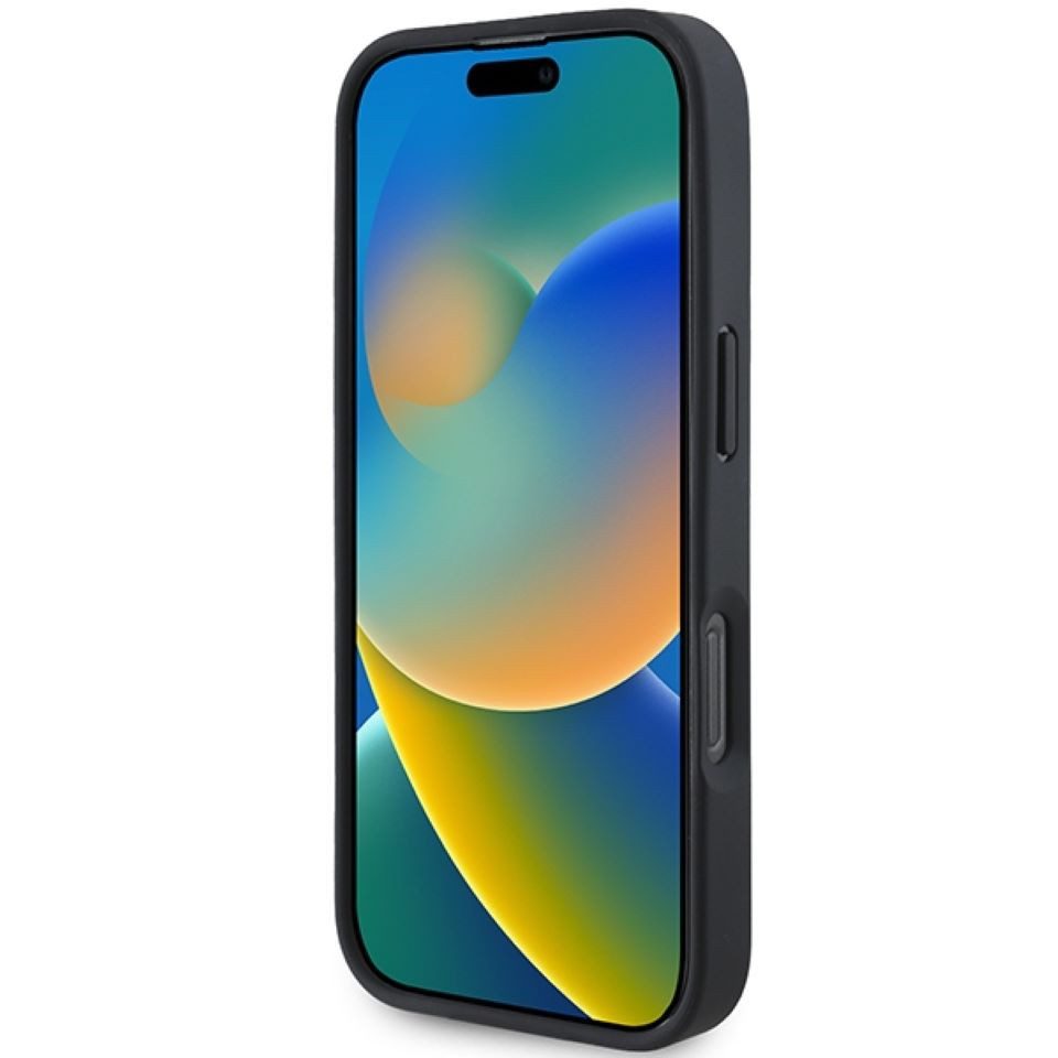 Mercedes Benz Handyhülle iPhone 16 Pro Max Echtleder schwarz Logo Metall 6,9 Zoll, Kantenschutz – Bild 5 von 5