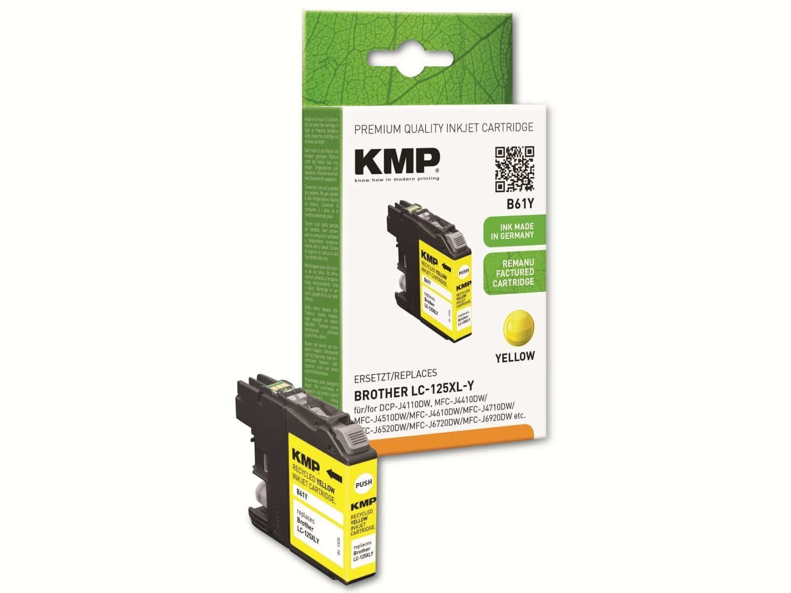 KMP KMP Tintenpatrone kompatibel zu Brother LC-125XLY Tintenpatrone