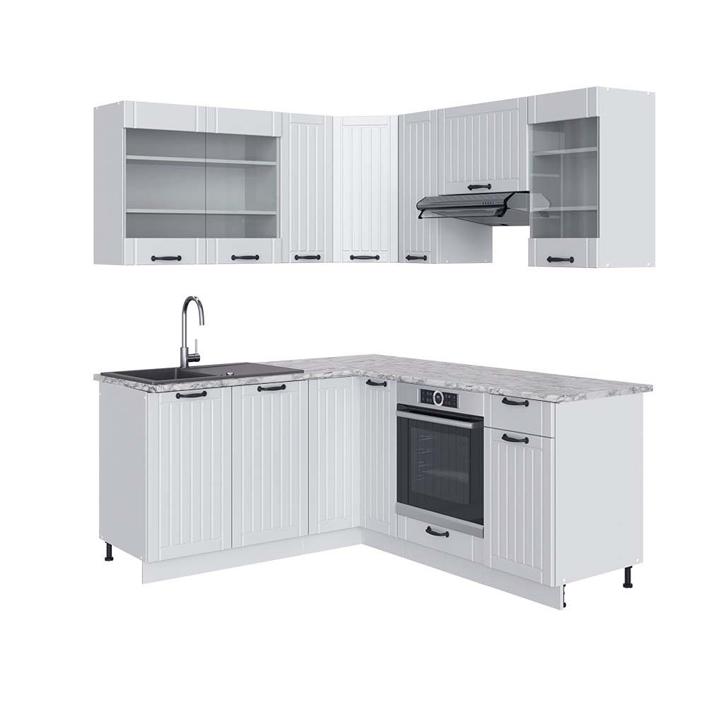 Vicco Küchenzeile R-Line, Schwarz Beton/Anthrazit, 140 günstig online kaufen