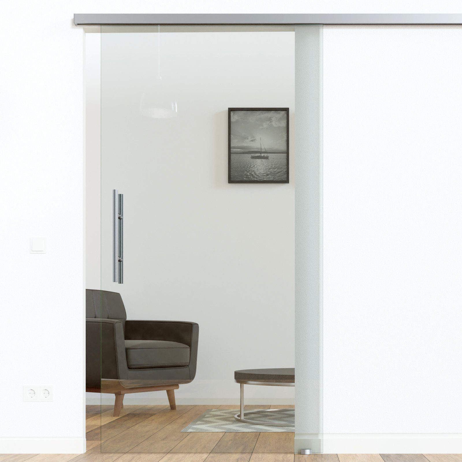 AMOD Glasschiebetür C-GE420 (SlimLine, Komplett Set) günstig online kaufen