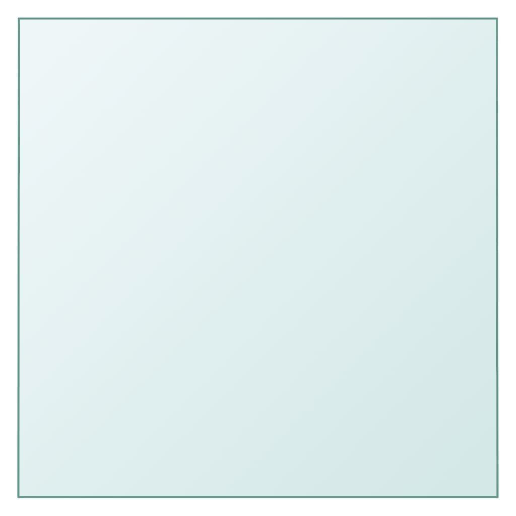 vidaXL Tischplatte Tischplatte Transparent 50x50 cm Hartglas (1 St)