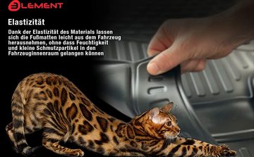 LEMENT Auto-Fußmatten Passgenaue 3D Fussmatten für VW Tiguan Mk1 5N 10/2007-2016, für VW Tiguan Pkw, Passgenaue