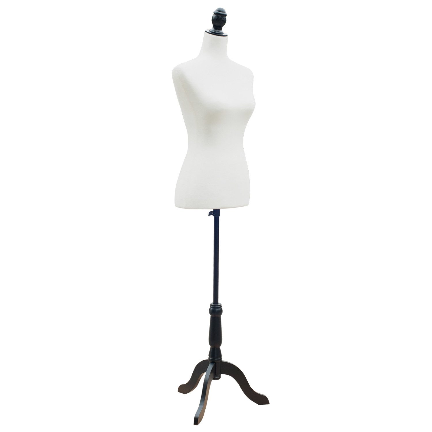 HOMCOM Schneiderpuppe Kleiderpuppe, Schaufensterpuppe, Schaumstoff, Holz, Metall, Weiß