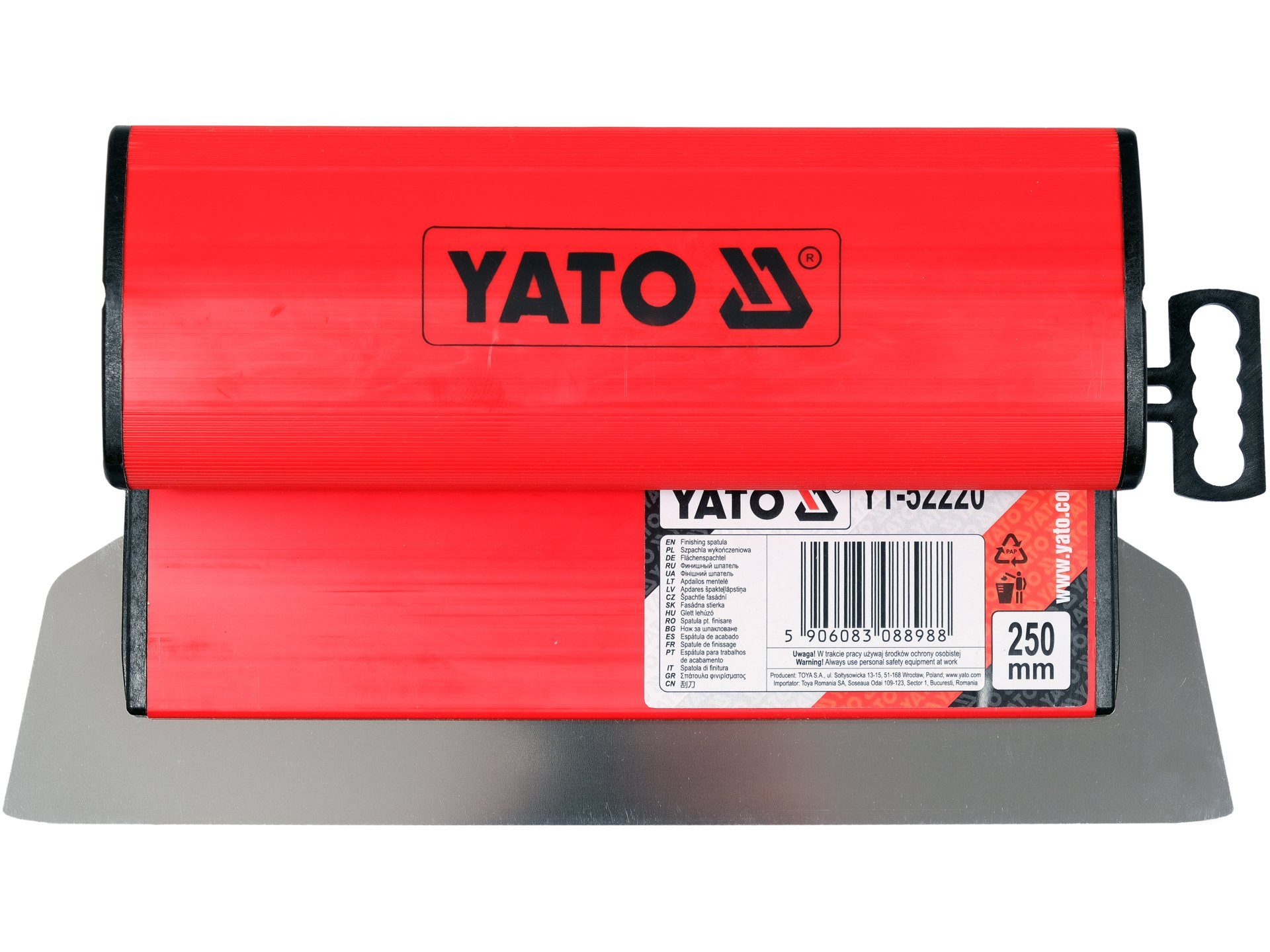 TRIZERATOP Malerspachtel Finish-Spachtel PVC 250 mm (Finish-Spachtel PVC 250 mm, 1-St., Finish-Spachtel PVC 250 mm) Spachteln