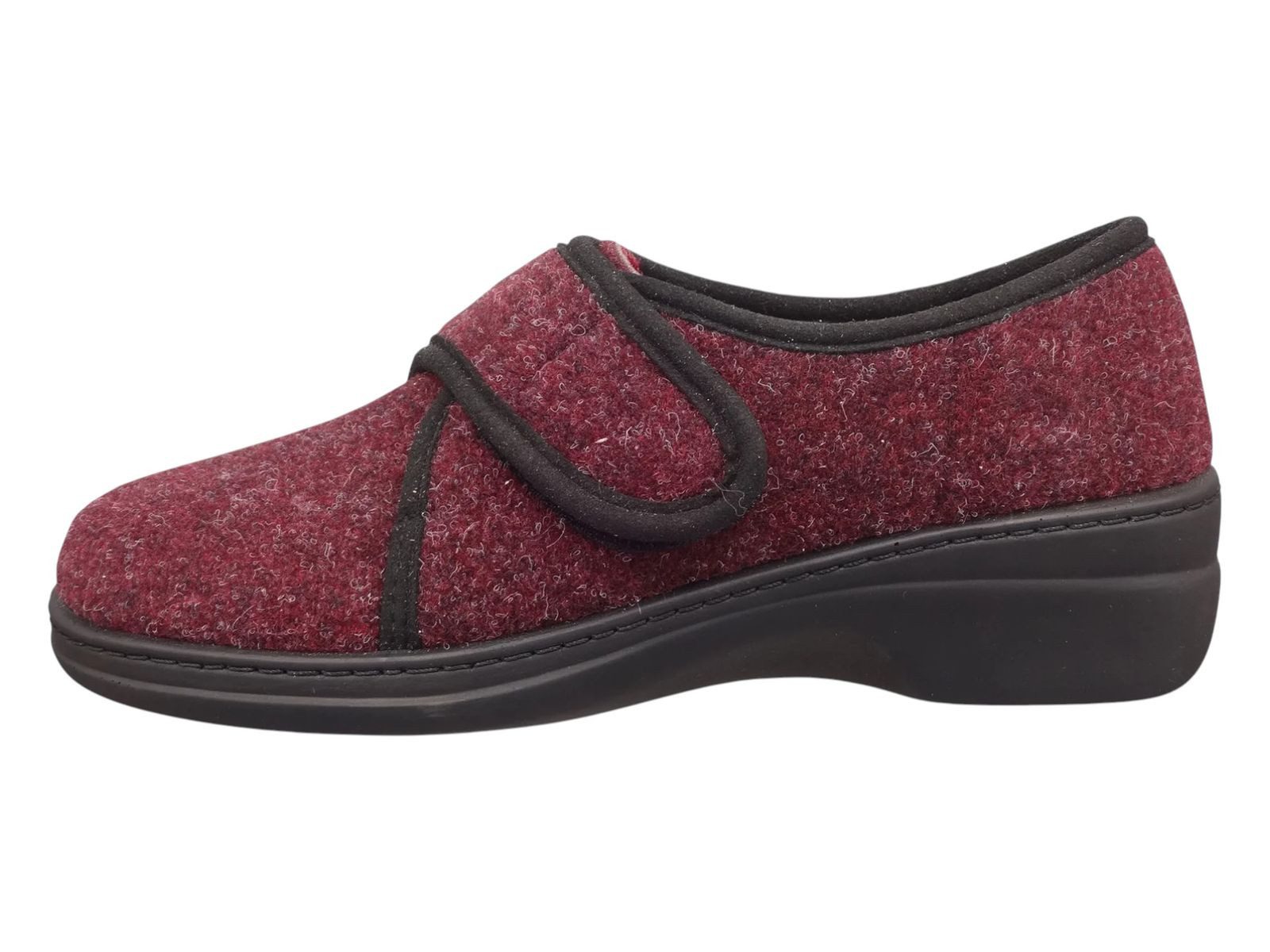 algemare Algemare Damen Filz Hausschu 8321-5166 magenta rot Clog