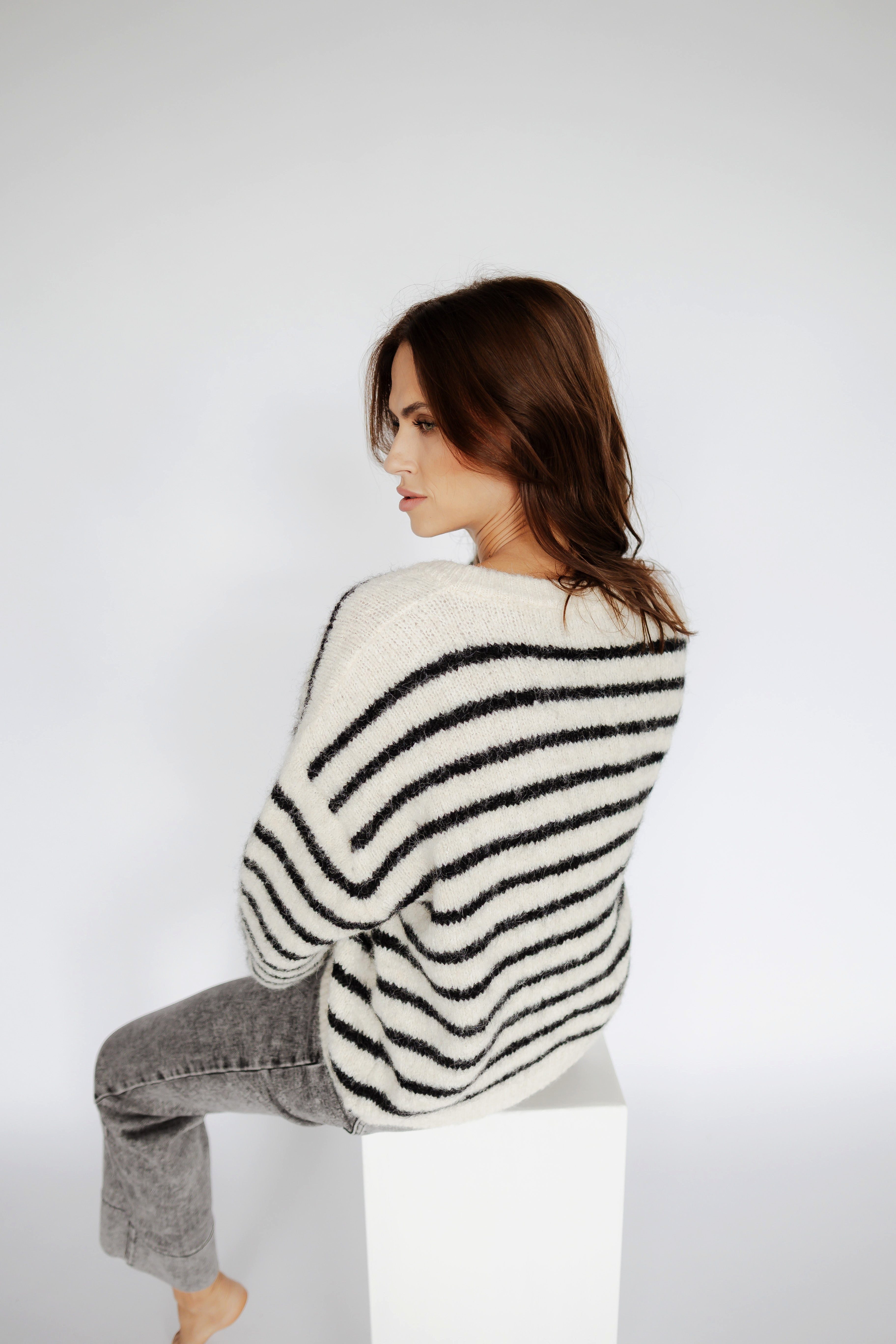 von Herzen Hemdbluse GESTREIFTER CARDIGAN "SMILEY"