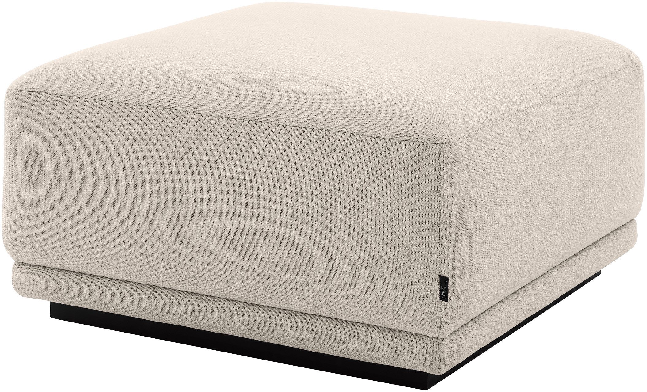 Musterring Hocker (1 St), mit Wellenunterfederung & HR-Kaltschaum, Holzrahmen in Schwarz